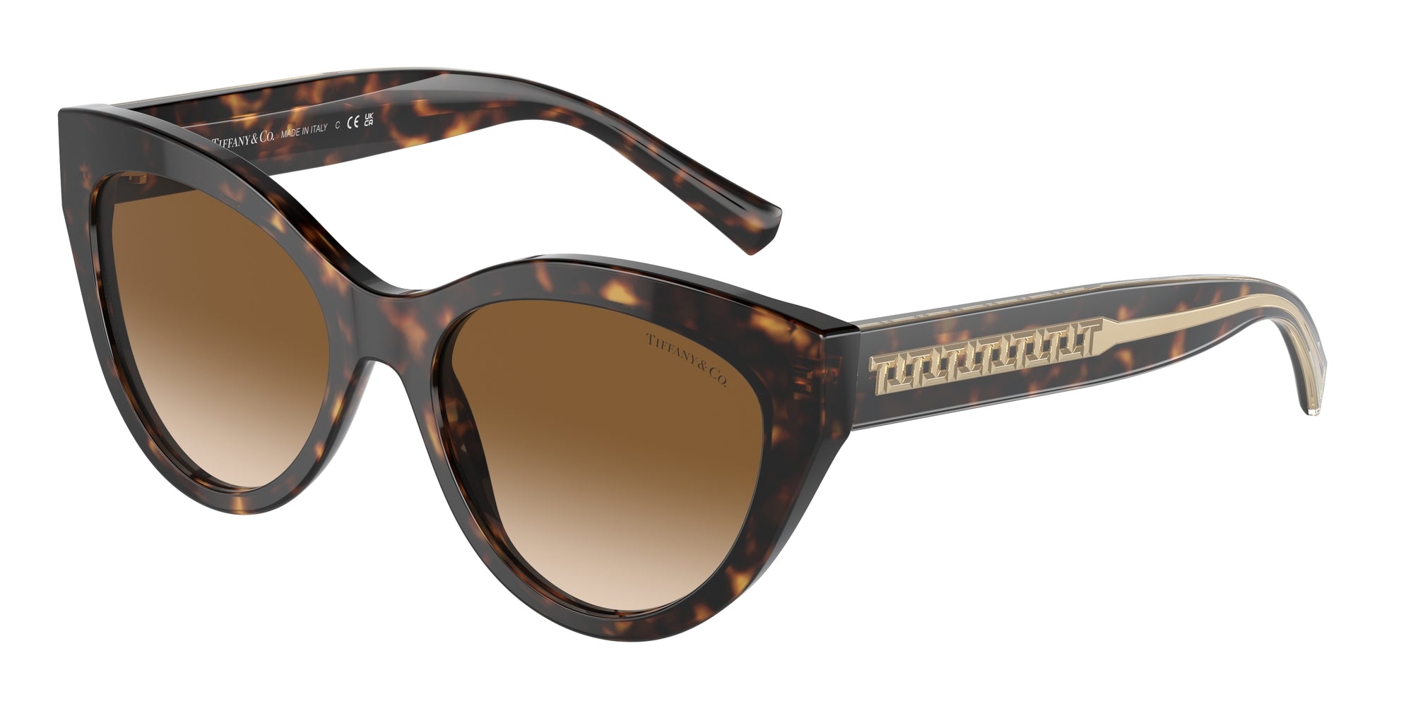 8056262003848 - Damen TF4220  801551 Gläser SONNENBRILLEN Acetat Schildkröte Braun Cat Eye Normal Schattiert