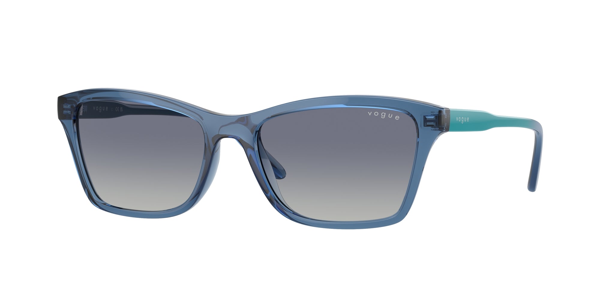 8056262005088 - Frau VO5551S  30854L Gläser SONNENBRILLEN Acetat Blau Blau Kissen Normal Schattiert