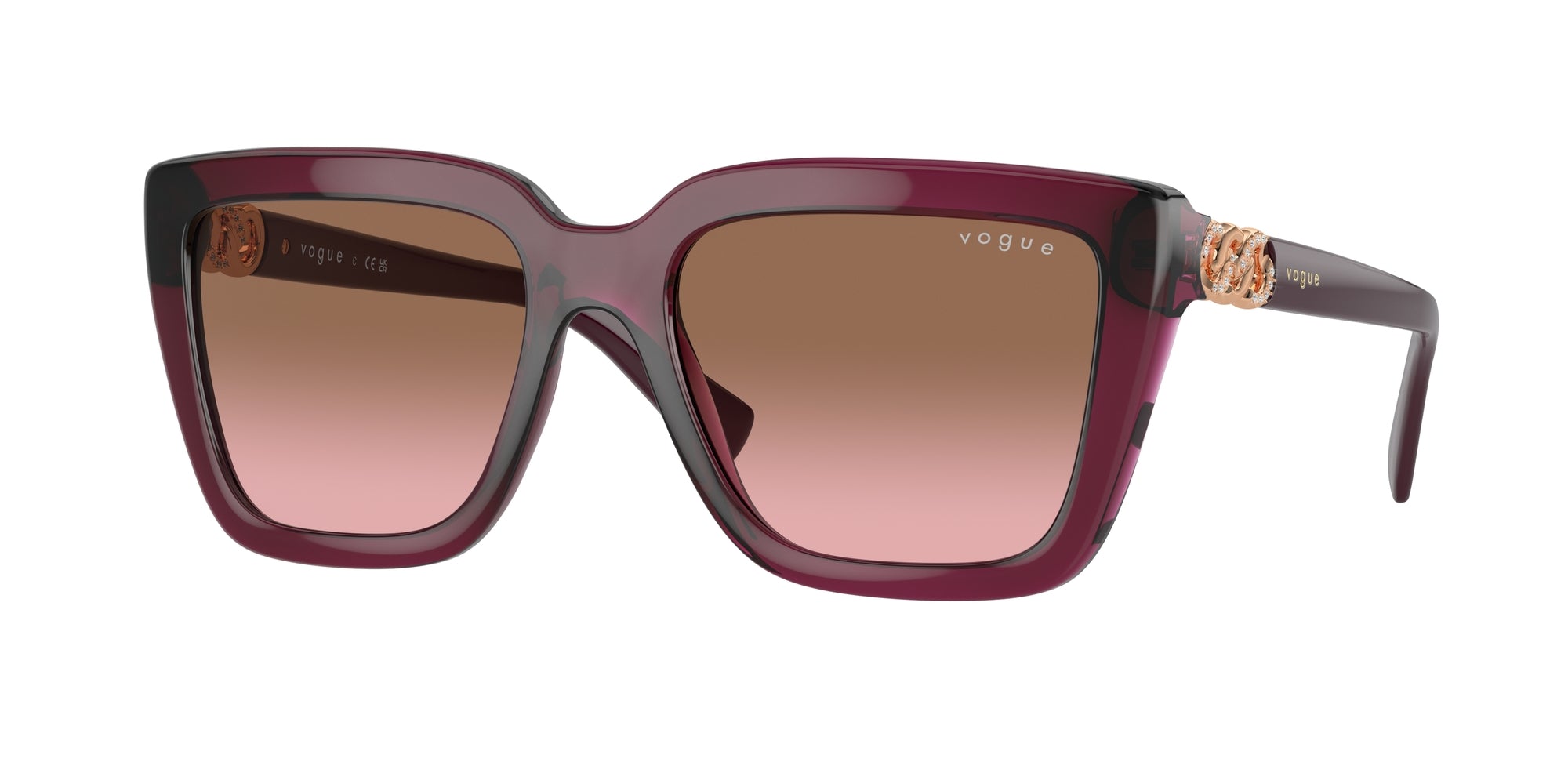 8056262006252 - Damen VO5575SB  298914 Gläser SONNENBRILLEN Nylon Violett Rosa Schmetterling Normal Schattiert