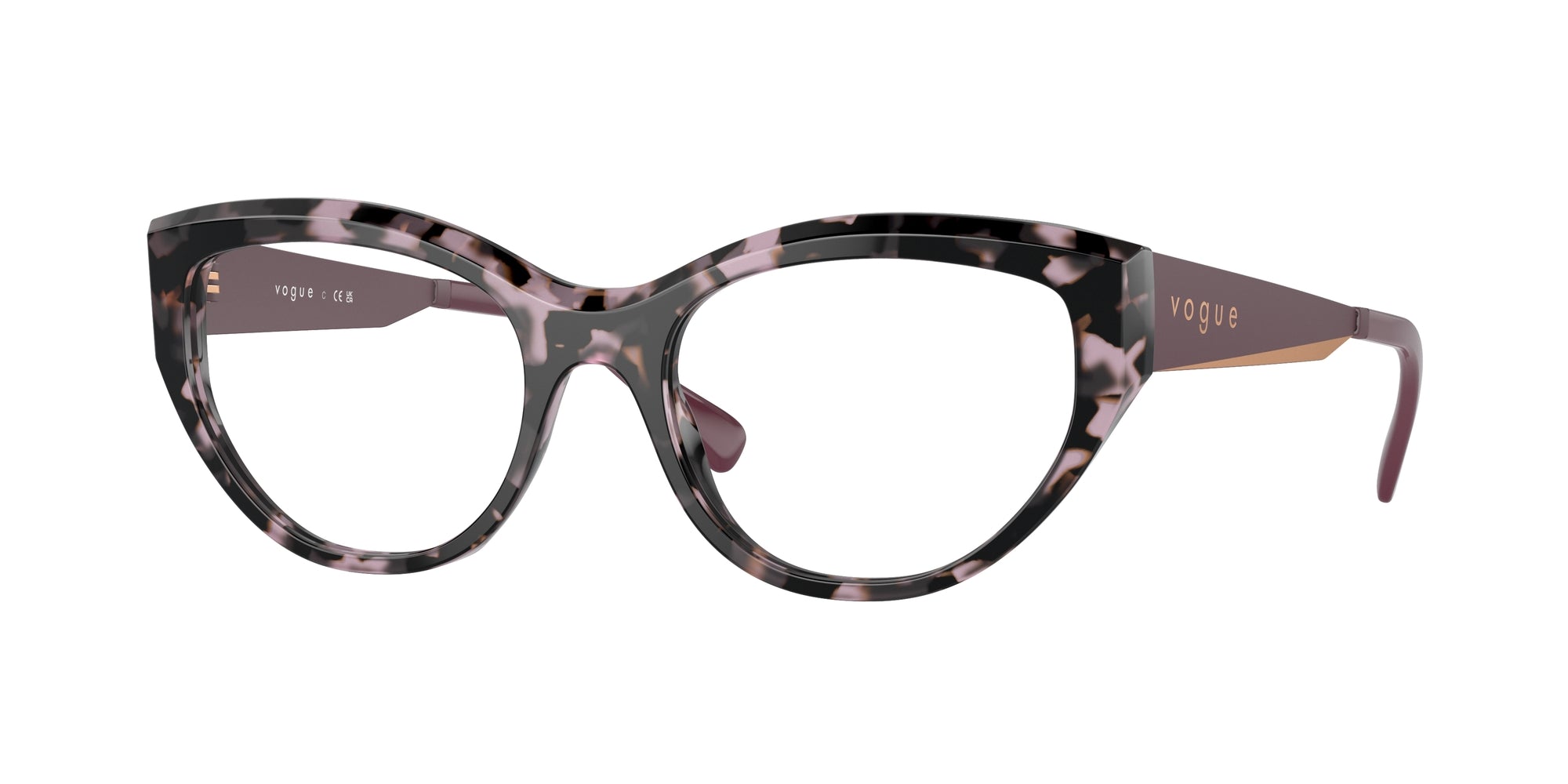 8056262007884 - Damen VO5560  3146 Rahmen von BRILLEN Acetat Schildkröte Transparent Geometrisch Normal