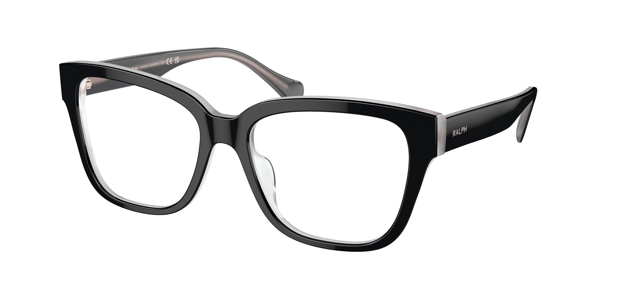 8056262009154 - Damen RA7162U  6066 Rahmen von BRILLEN Acetat Schwarz Transparent Quadratisch Normal