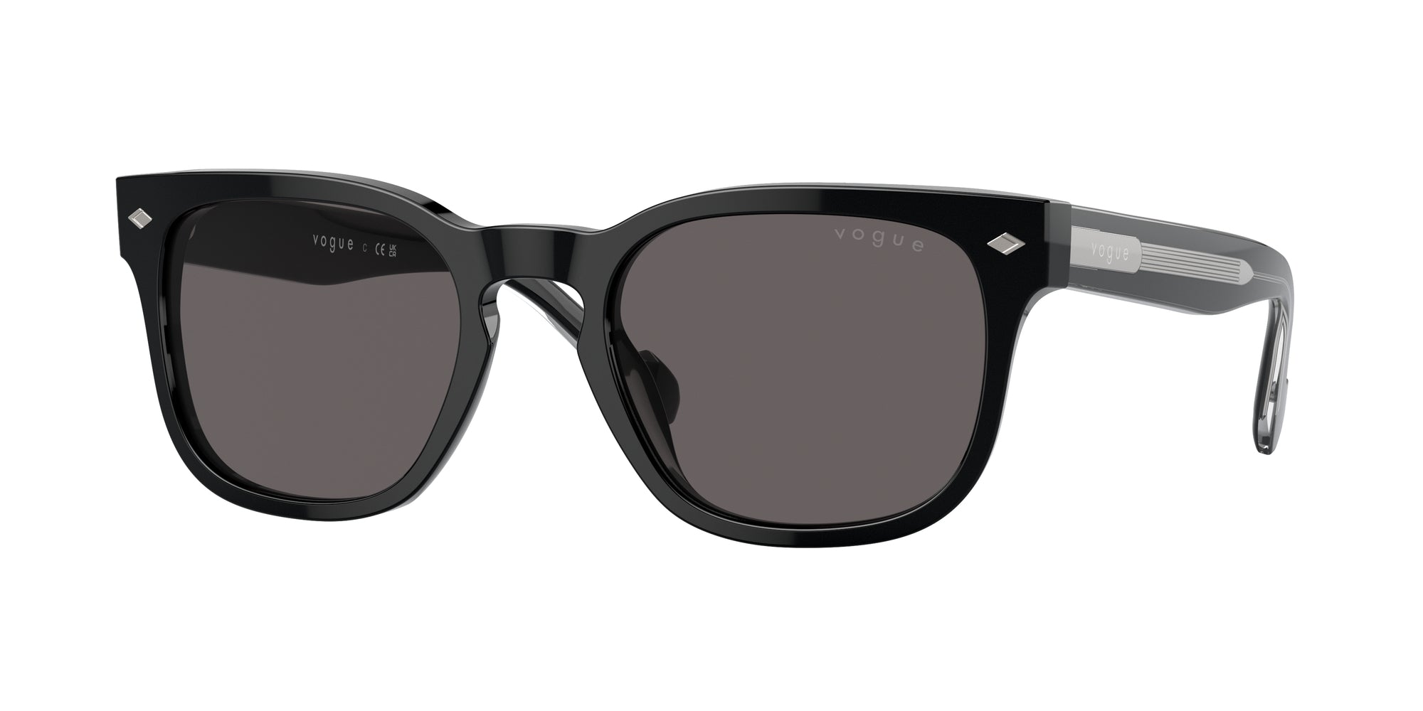 8056262009482 - Herren VO5571S  W44 87 Gläser SONNENBRILLEN Acetat Schwarz Grau Quadratisch Normal