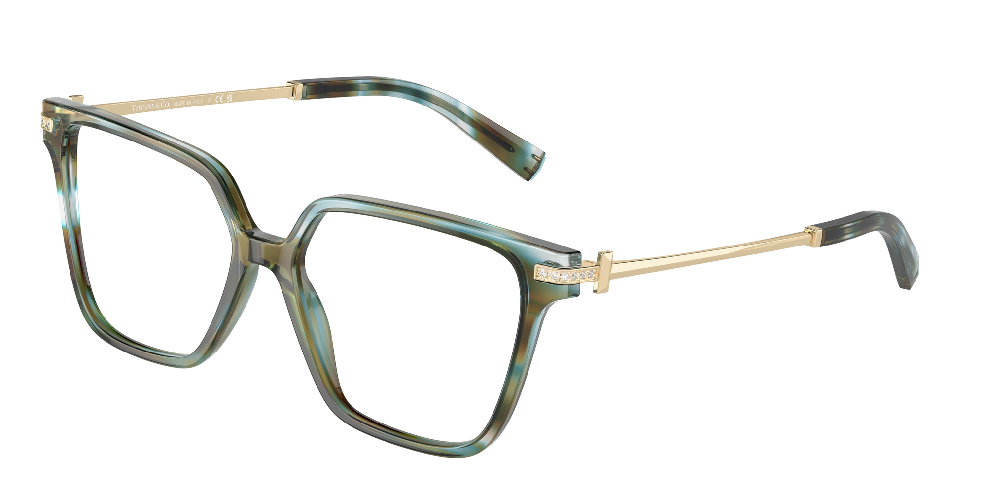 8056262010778 - Damen TF2234B  8124 Rahmen von BRILLEN Acetat Blau Transparent Quadratisch Normal