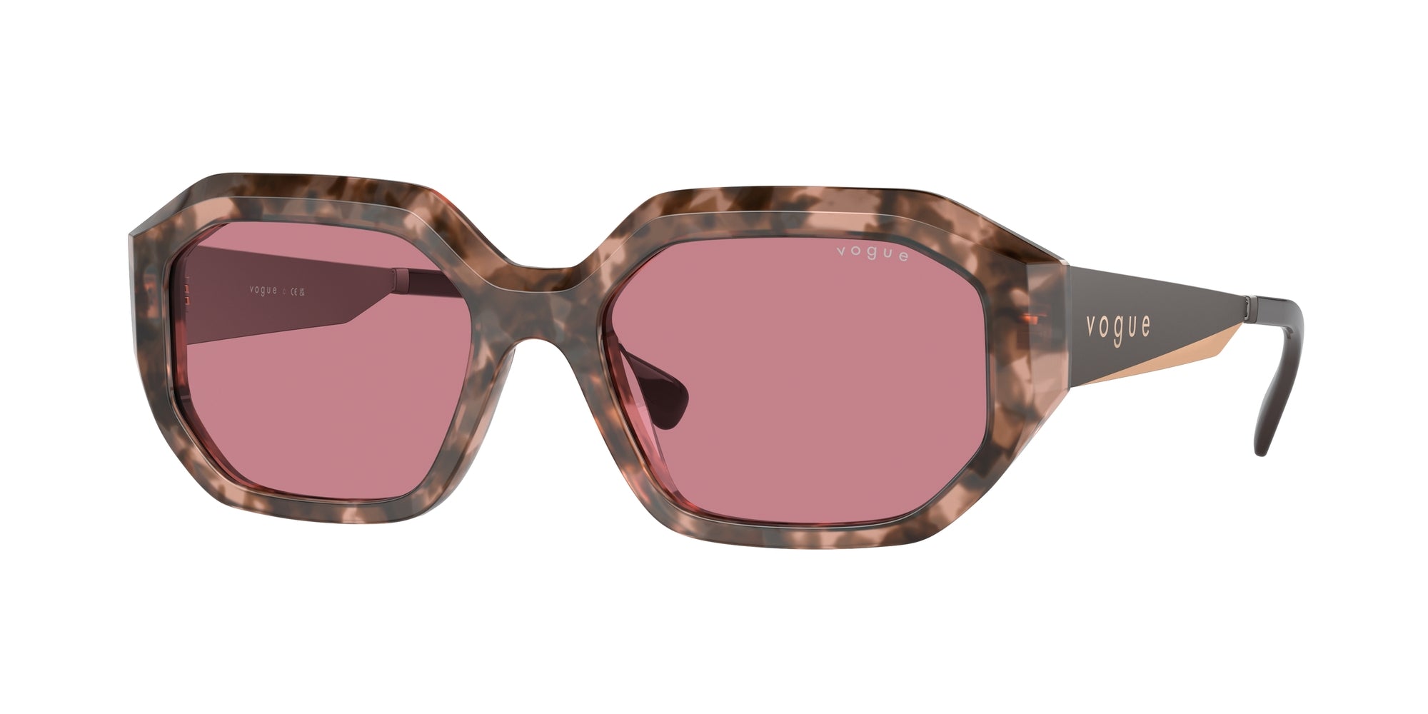 8056262011317 - Damen VO5554S  314569 Gläser SONNENBRILLEN Acetat Rosa Violett Geometrisch Normal