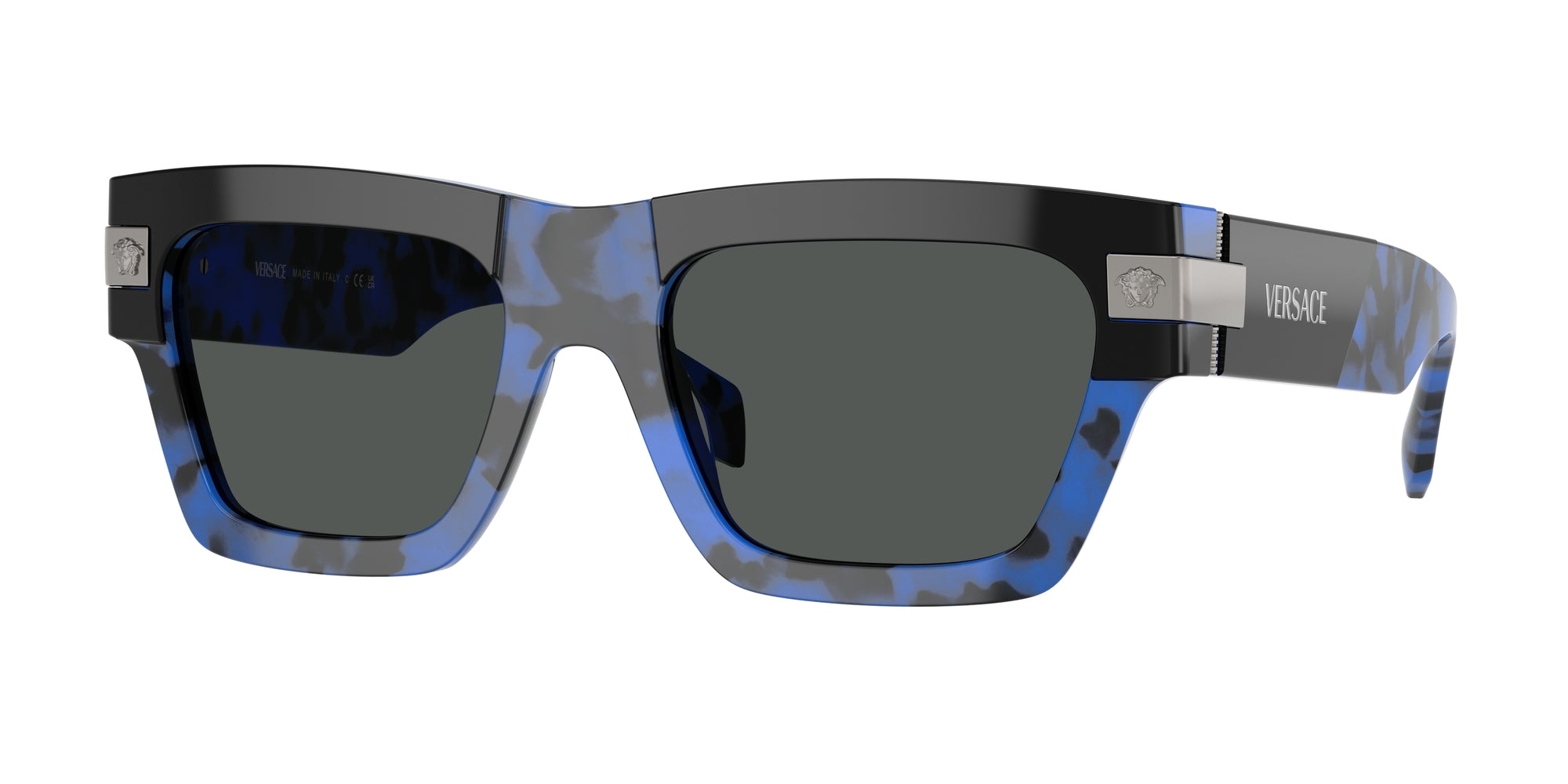 8056262017166 - Herren VE4464  545887 Gläser SONNENBRILLEN Acetat Blau Grau Quadratisch Normal