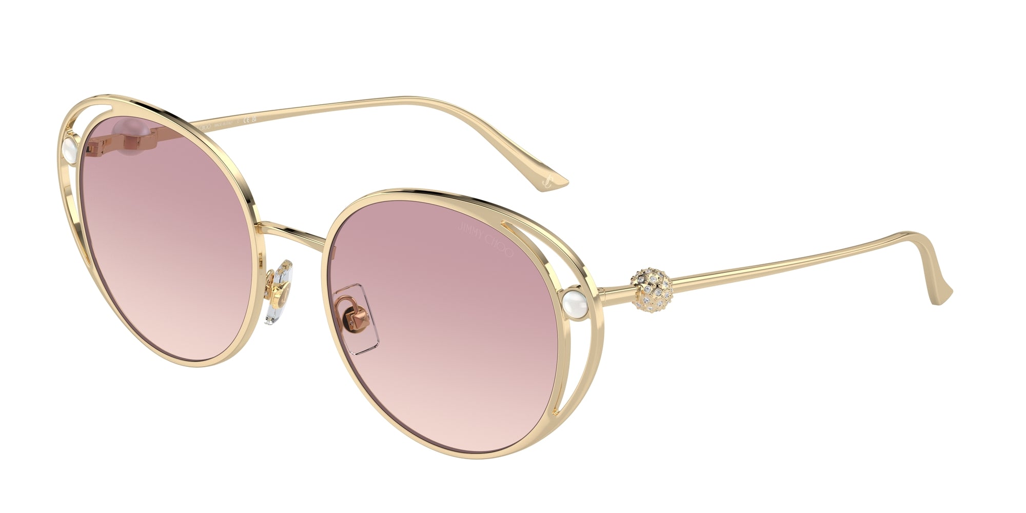 8056262019832 - Damen JC4003HB 300668 Gläser SONNENBRILLEN Metall Gold Rosa Rund Normal Schattiert 8056262019832 - Damen JC4003HB 300668 Gläser SONNENBRILLEN Metall Gold Rosa Rund Normal Schattiert