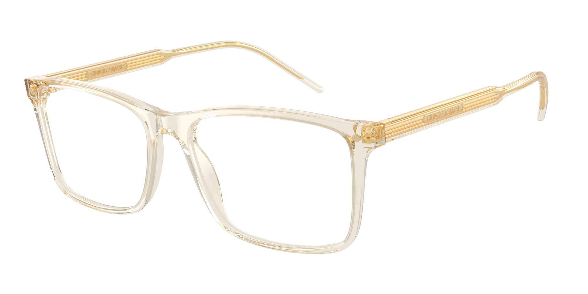 8056262038529 - Herren AR7258  6077 Rahmen von BRILLEN Acetat Gelb Transparent Quadratisch Normal