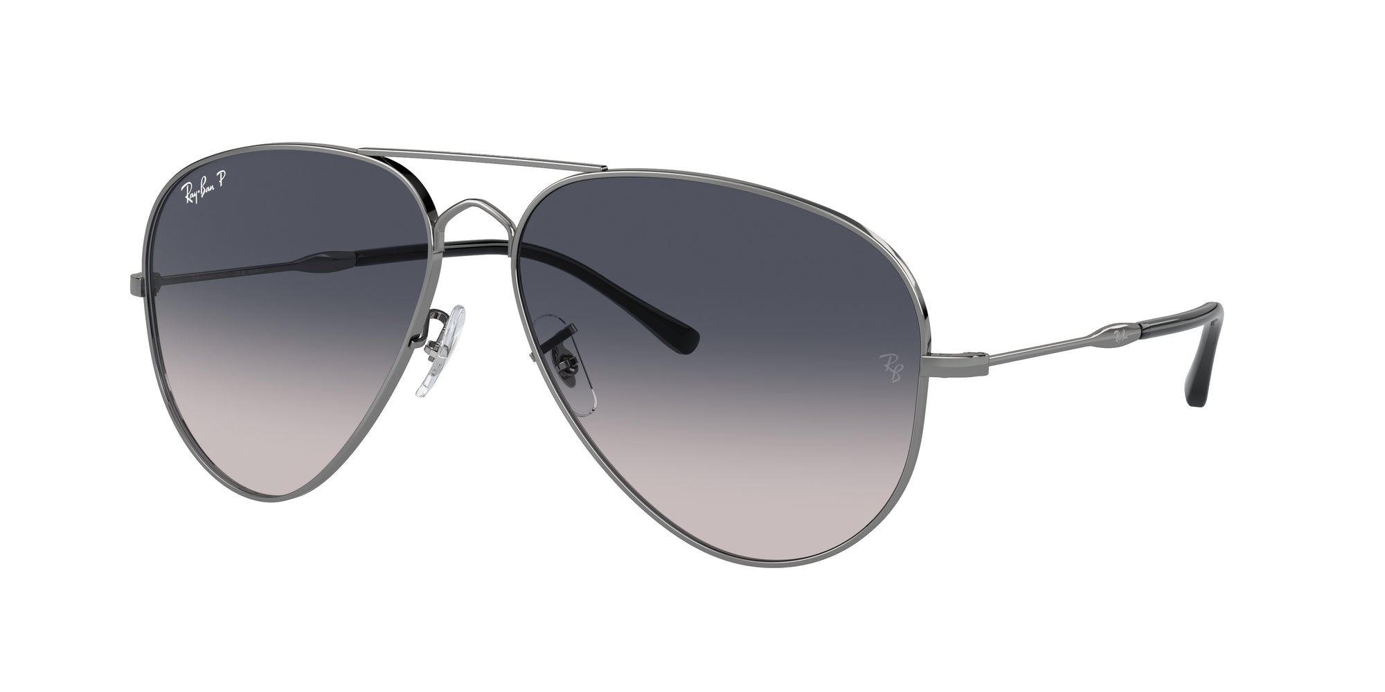 8056262040065 - Unisex RB3825 Old Aviator 004 78 Gläser SONNENBRILLEN Metall Gunmetal Blau Pilot Polarisiert Schattiert