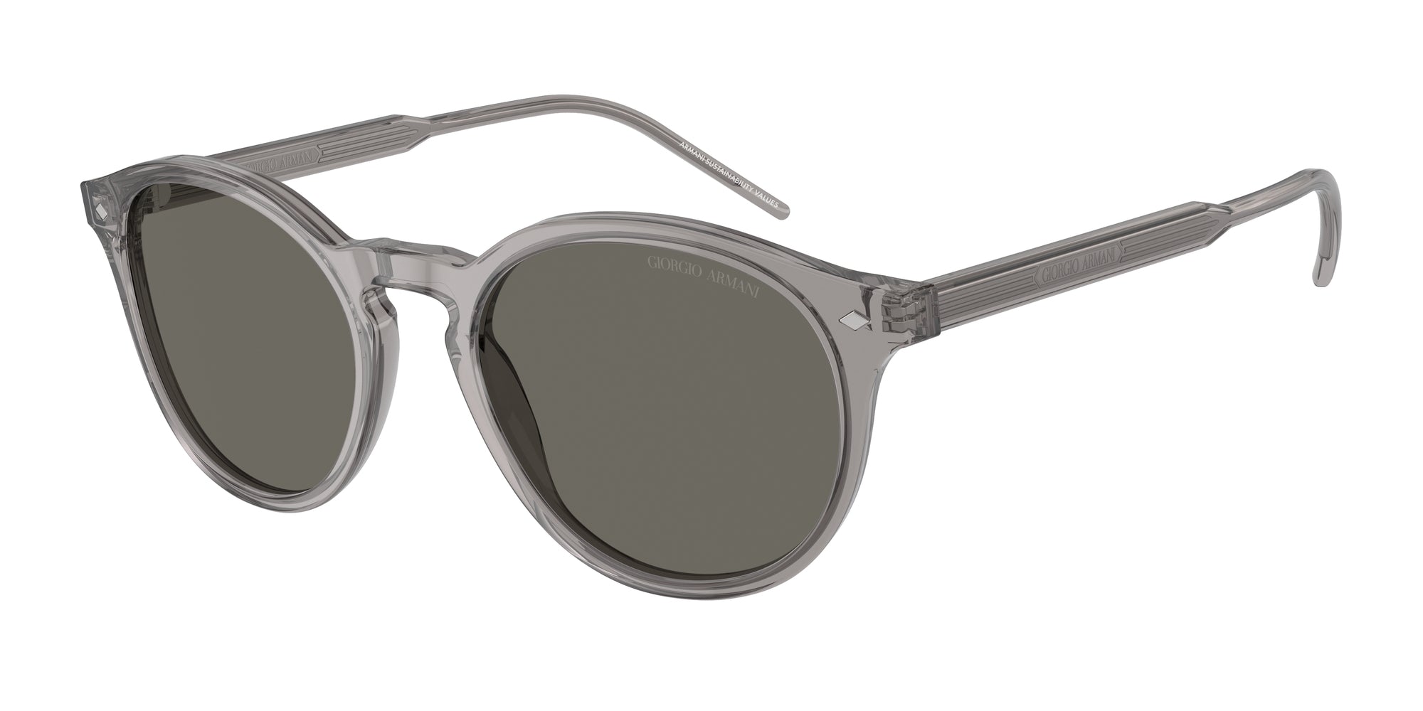 8056262045527 - Herren AR8211  6070R5 Gläser SONNENBRILLEN Acetat Grau Grau Pantos Normal