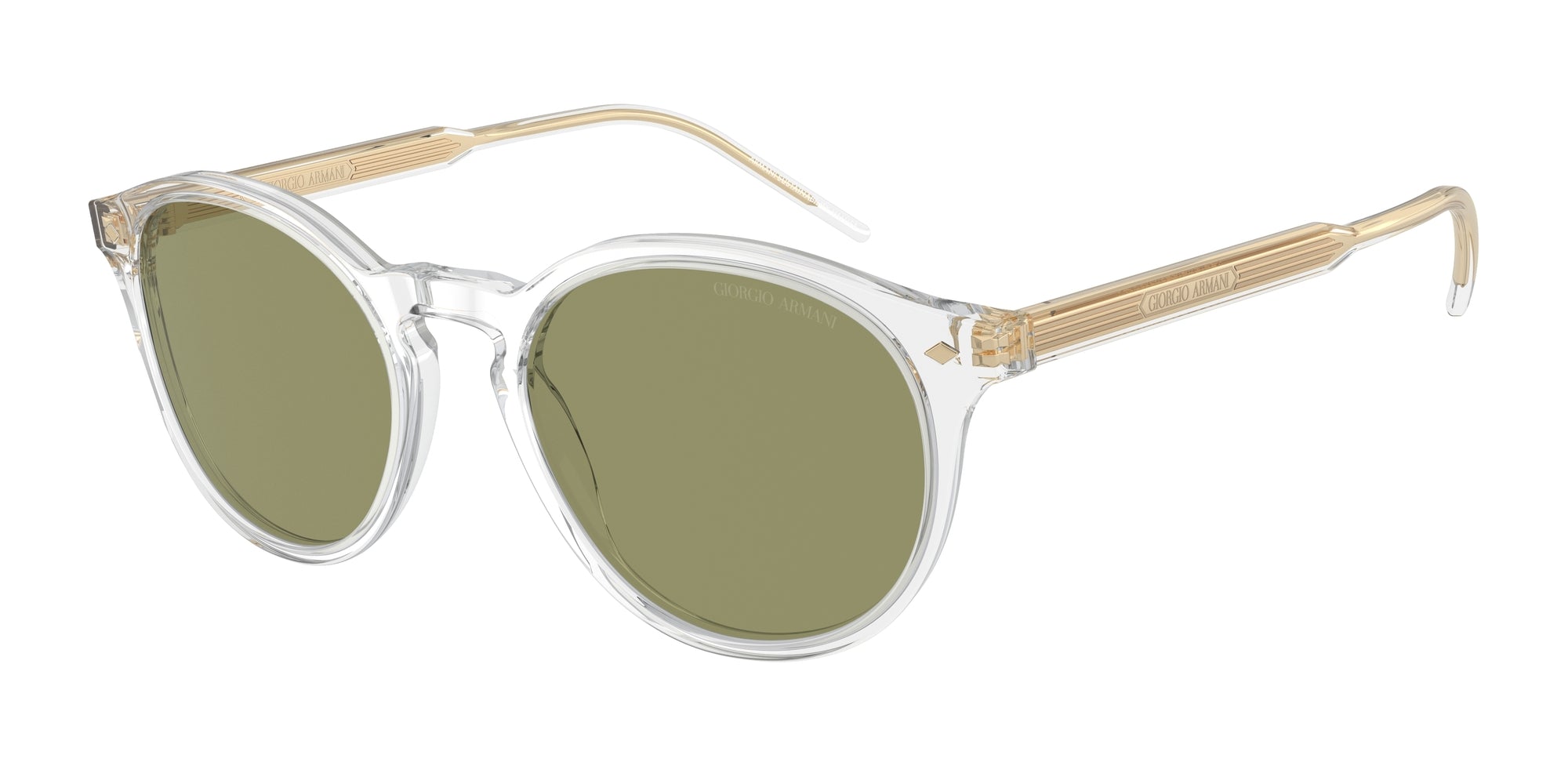 8056262045572 - Herren AR8211  607514 Gläser SONNENBRILLEN Acetat Transparent Grün Pantos Normal Anti -Reflex