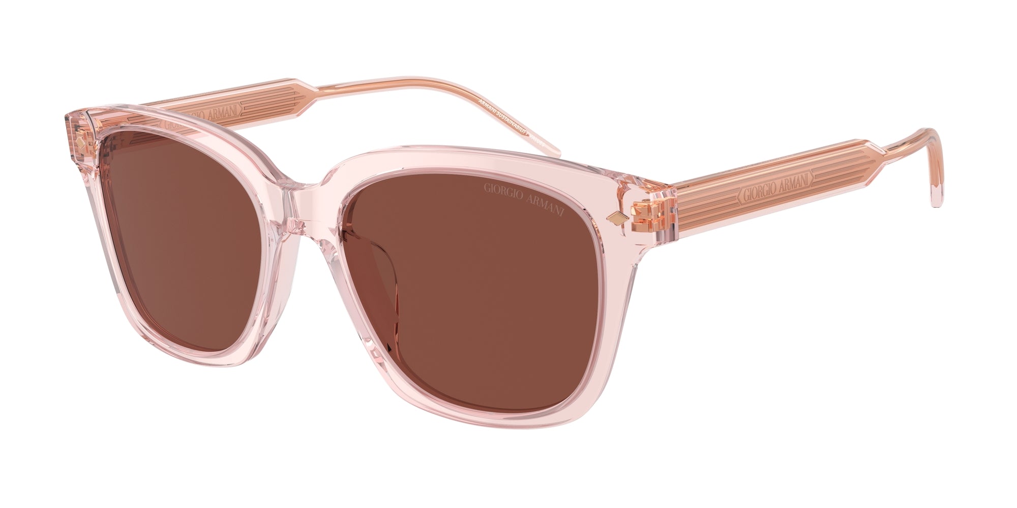 8056262045602 - Damen AR8210U  6073C5 Gläser SONNENBRILLEN Acetat Rosa Rot Quadratisch Normal