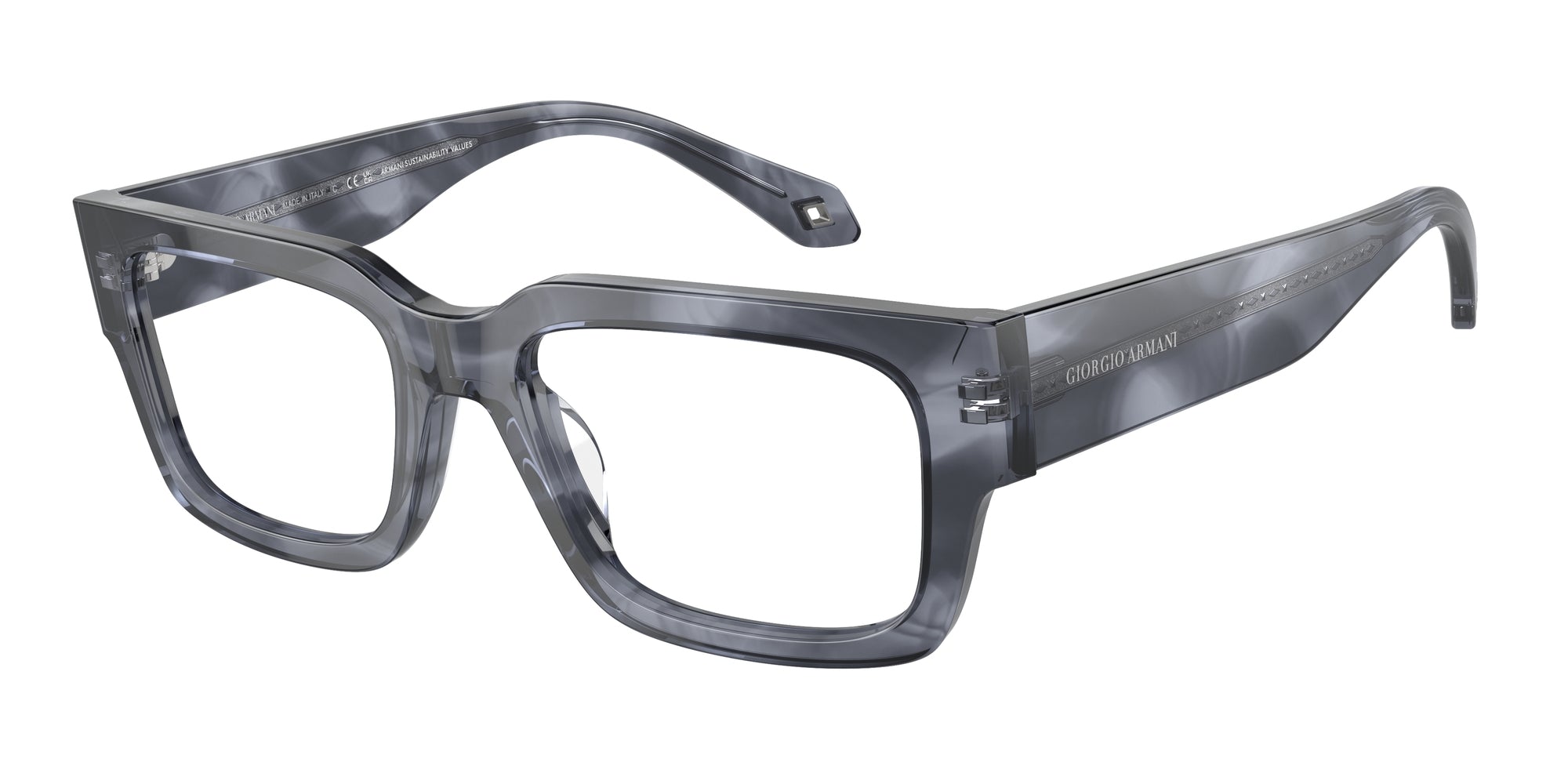 8056262046579 - Herren AR7243U  5986 Rahmen von BRILLEN Acetat Blau Transparent Quadratisch Normal