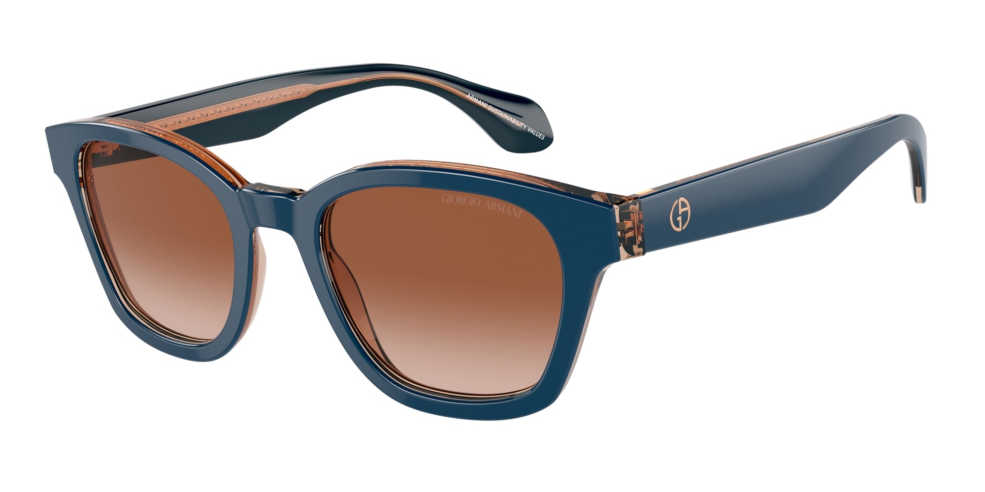 8056262046814 - Herren AR8207  608513 Gläser SONNENBRILLEN Acetat Blau Braun Pantos Normal Schattiert