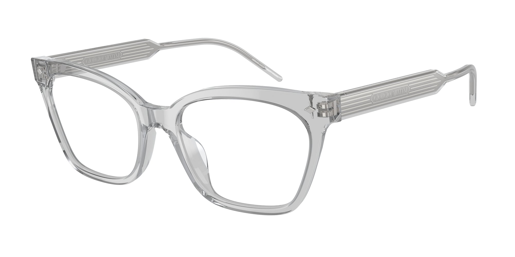 8056262047040 - Damen AR7257U  6080 Rahmen von BRILLEN Acetat Grau Transparent Cat Eye Normal