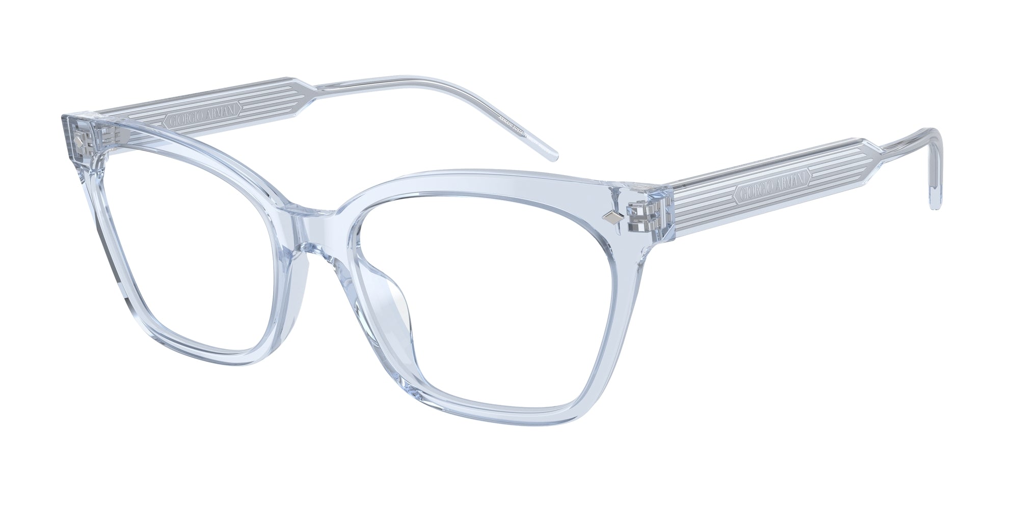 8056262047071 - Damen AR7257U  6081 Rahmen von BRILLEN Acetat Blau Transparent Cat Eye Normal