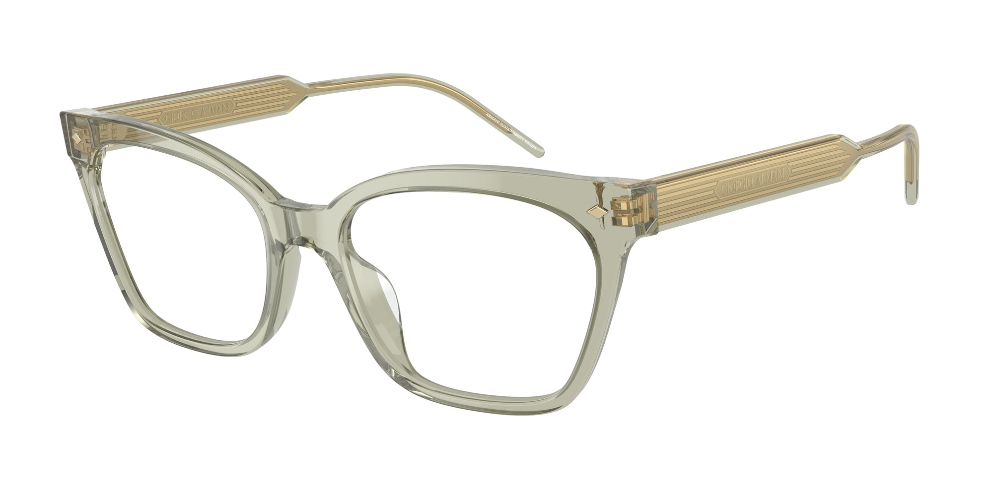 8056262047101 - Damen AR7257U  6083 Rahmen von BRILLEN Acetat Grün Transparent Cat Eye Normal