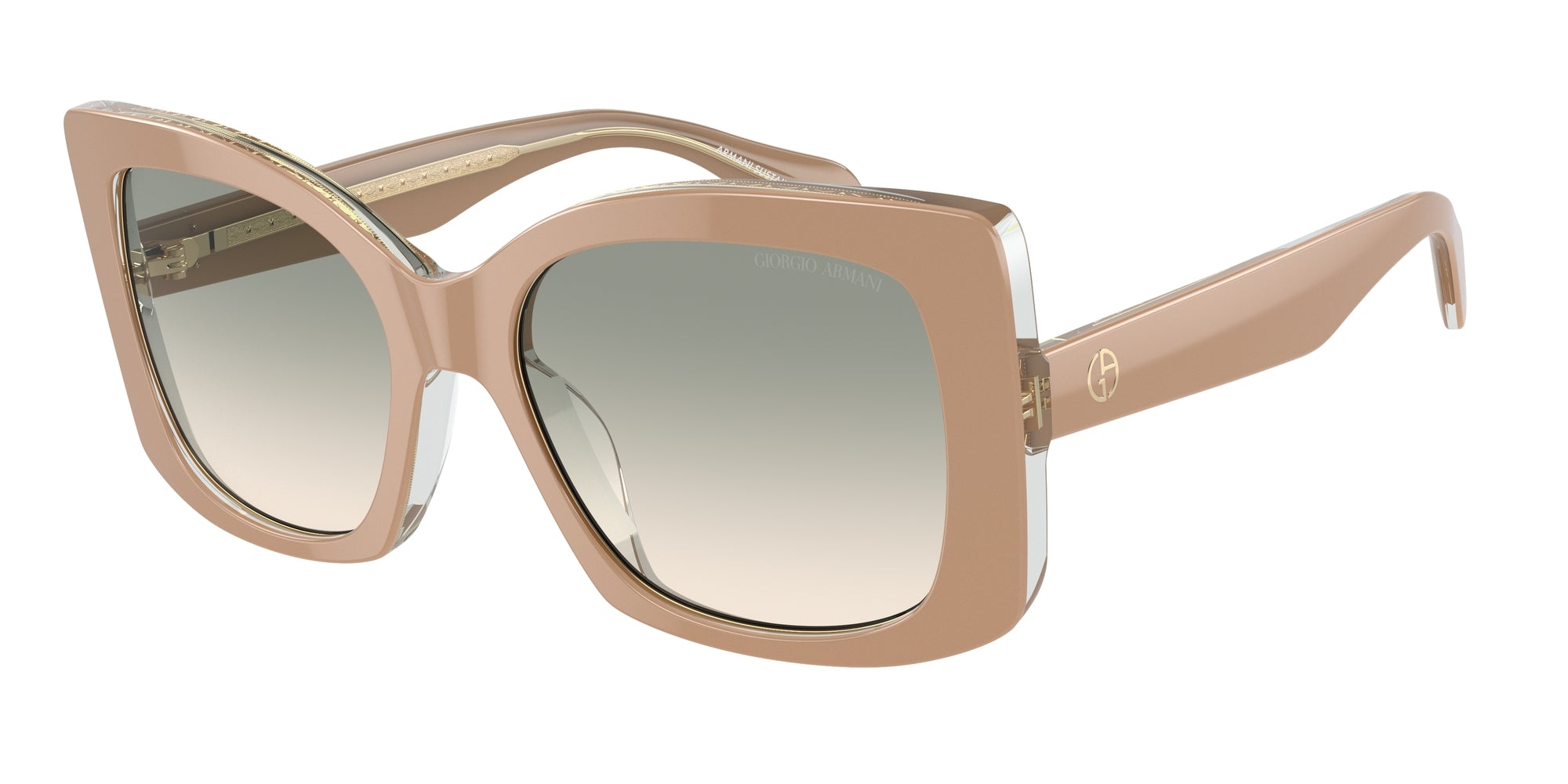 8056262047194 - Damen AR8208U  60912C Gläser SONNENBRILLEN Acetat Beige Braun Quadratisch Normal