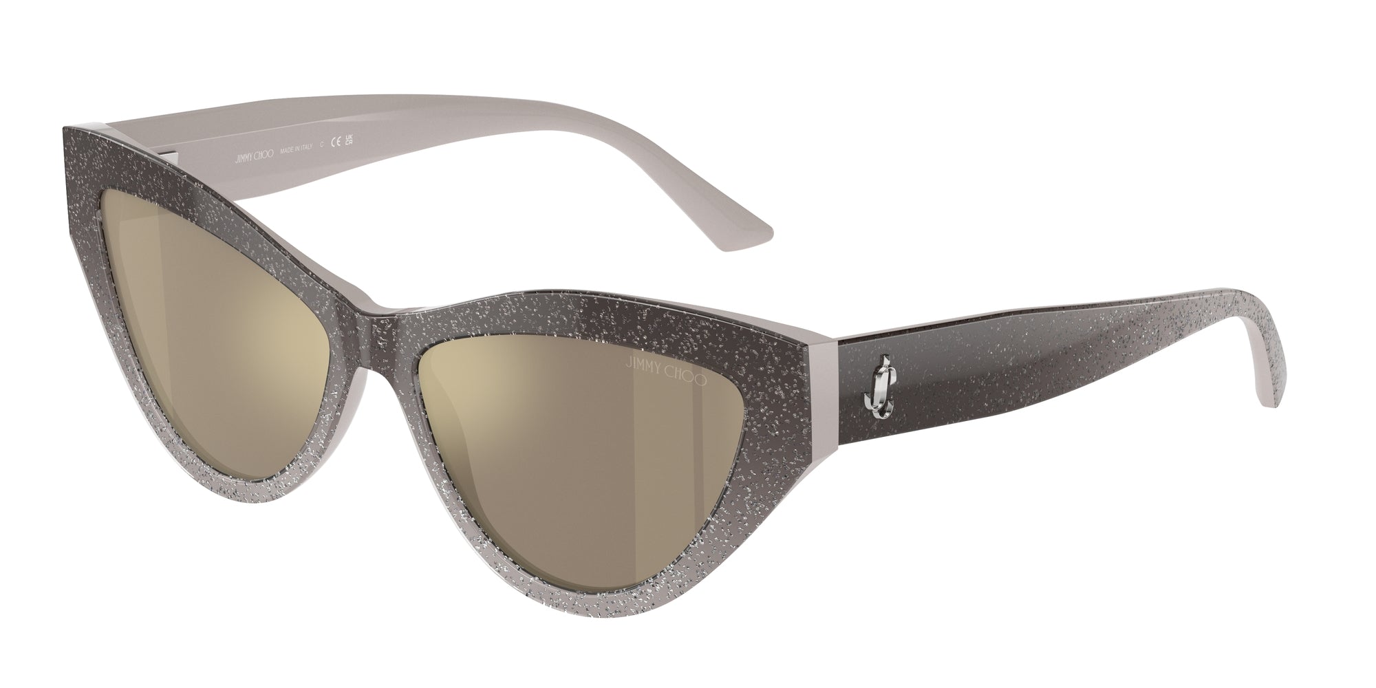 8056262047873 - Damen JC5004 50465A Gläser SONNENBRILLEN Acetat Grau Braun Cat Eye Normal Spiegel
