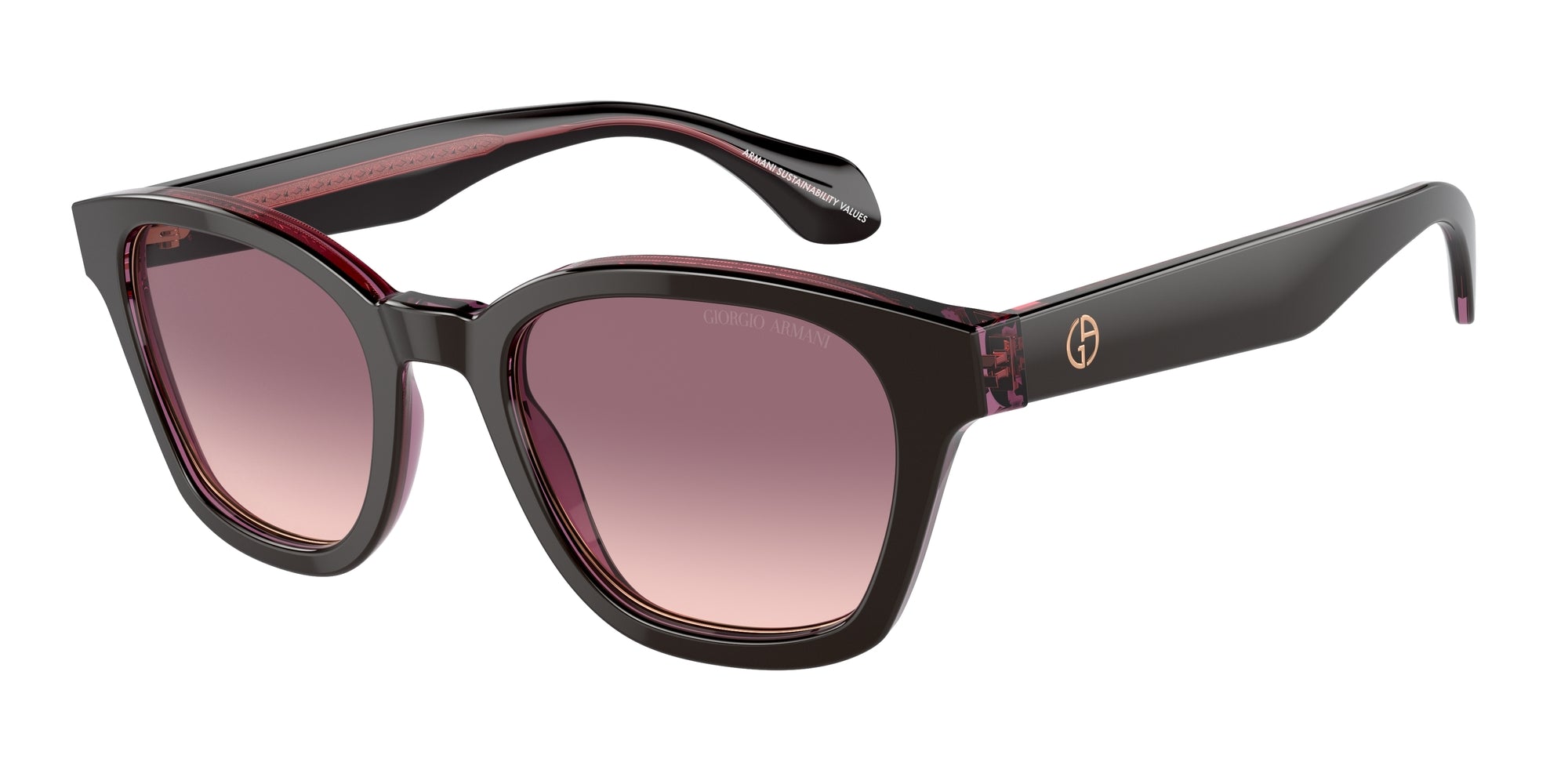 8056262049464 - Herren AR8207  60888D Gläser SONNENBRILLEN Acetat Braun Rosa Pantos Normal Schattiert