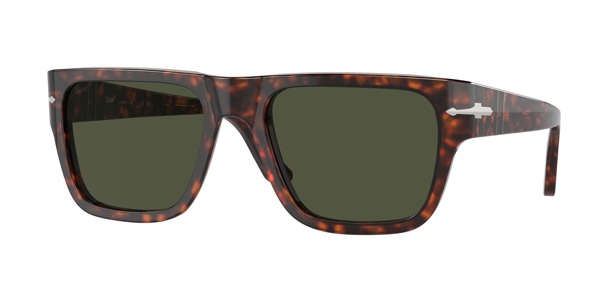 8056262049648 - Unisex PO3348S  24 31 Gläser SONNENBRILLEN Acetat Schildkröte Grün Quadratisch Normal