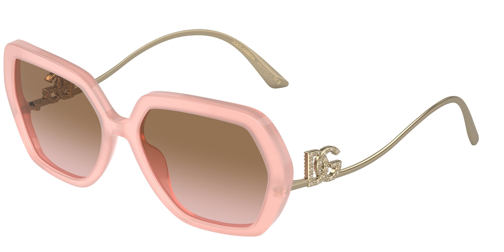 8056262056066 - Damen DG4468B  343611 Gläser SONNENBRILLEN Acetat Rosa Rosa Geometrisch Normal Schattiert