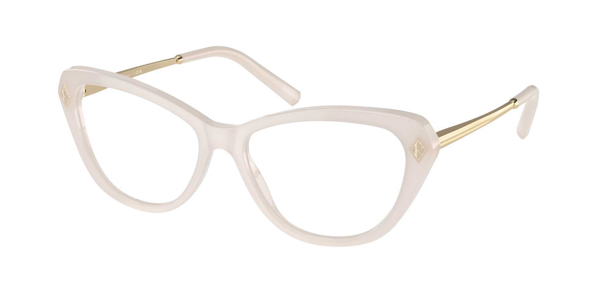 8056262059609 - Frau RL6245  6182 Rahmen von BRILLEN Acetat Weiß Transparent Katzenauge Normal