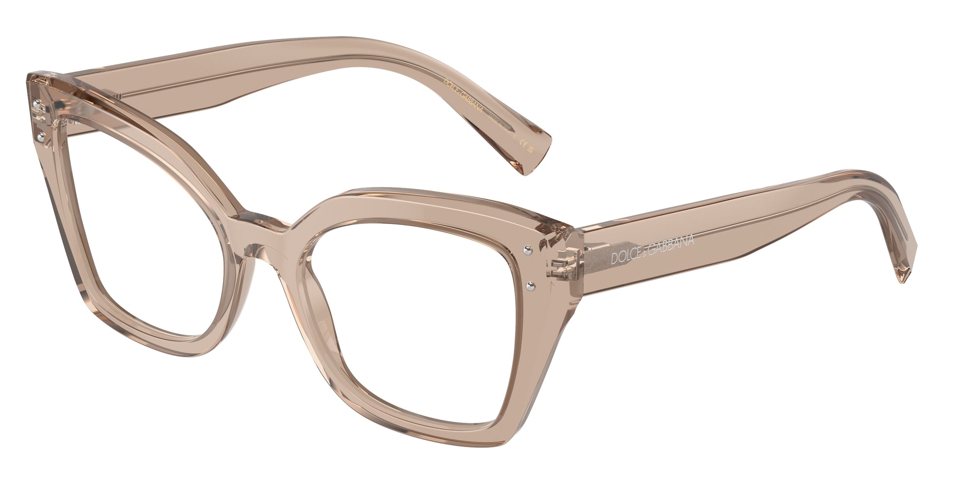 8056262062388 - Frau DG3386  3432 Rahmen von BRILLEN Acetat Beige Trasparente Schmetterling Normale