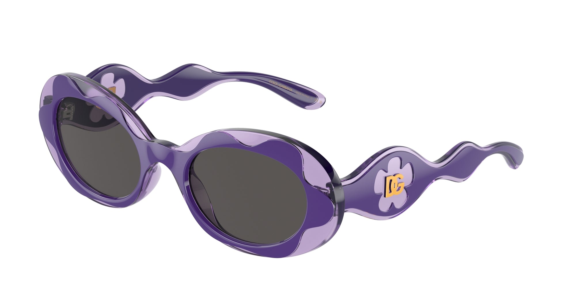 8056262067963 - Kind DX6005  333587 Gläser SONNENBRILLEN Injiziert Violett Grau Rund Normal