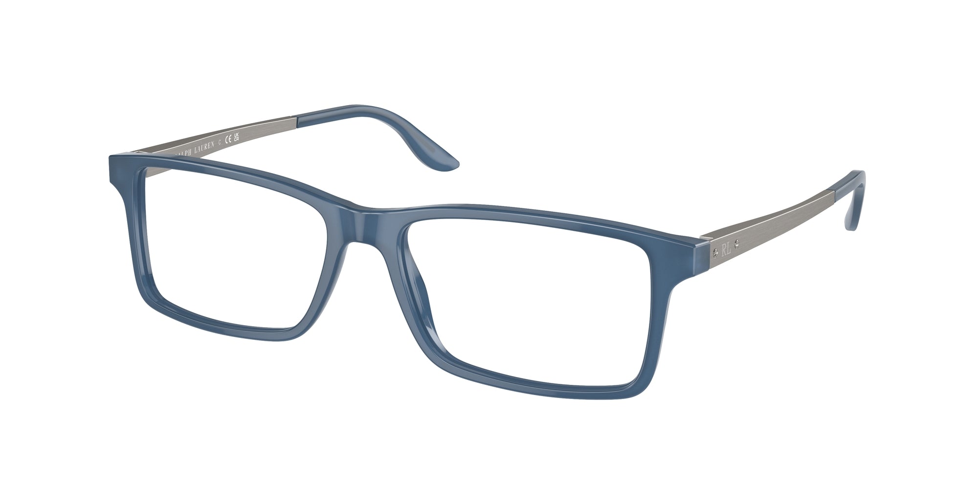 8056262074893 - Herren RL6128  5377 Rahmen von BRILLEN Acetat Blau Transparent Quadratisch Normal