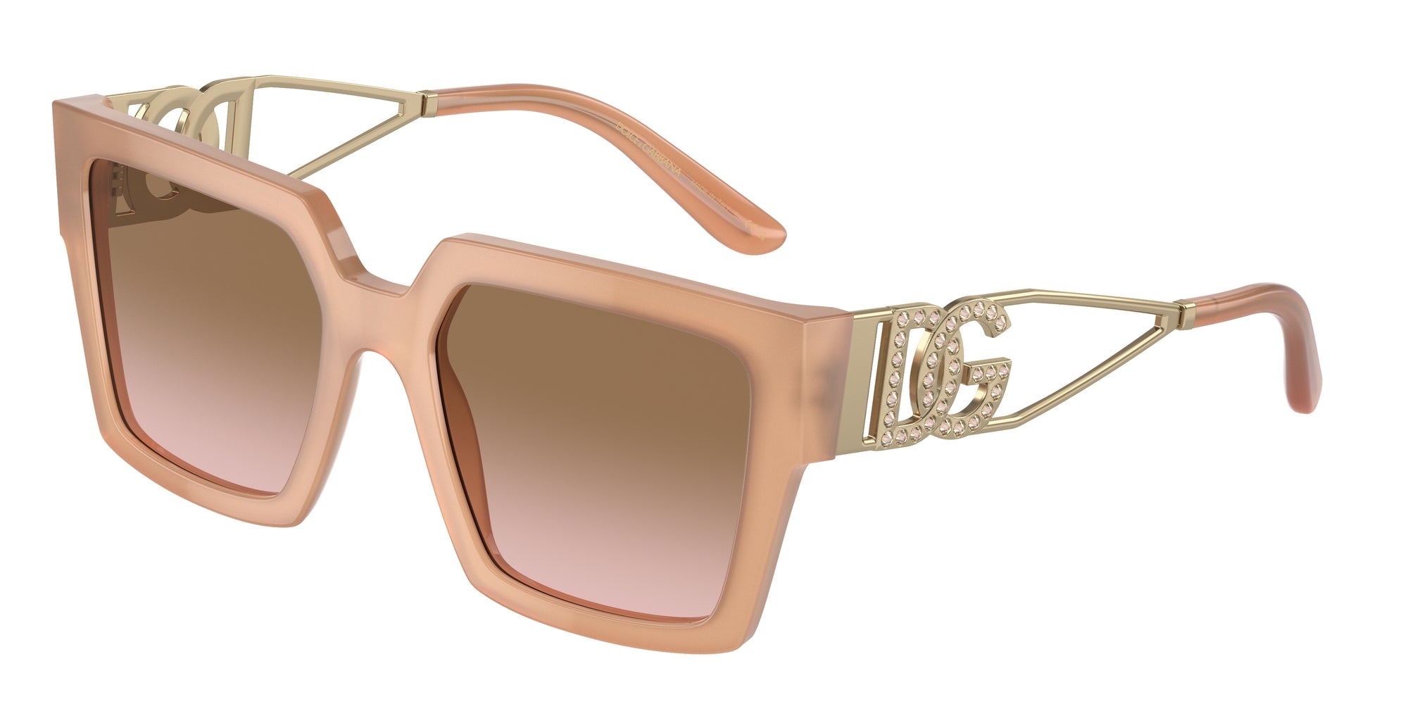 8056262076033 - Damen DG4446B  343611 Gläser SONNENBRILLEN Acetat Rosa Rosa Quadratisch Normal Schattiert