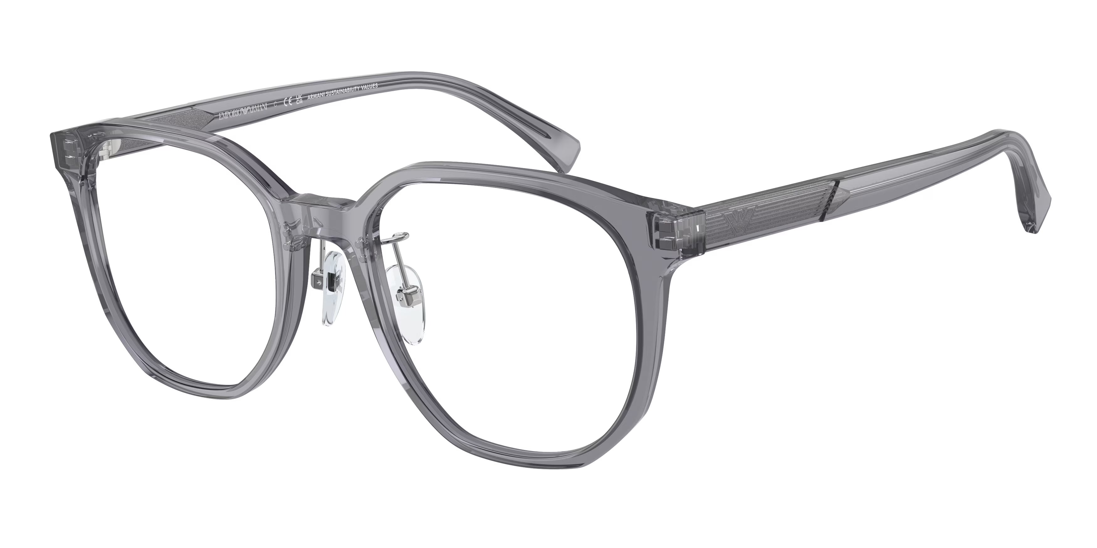 8056262076958 - Herren EA3241D  5029 Rahmen von BRILLEN Acetat Grau Transparent Pantos Normal