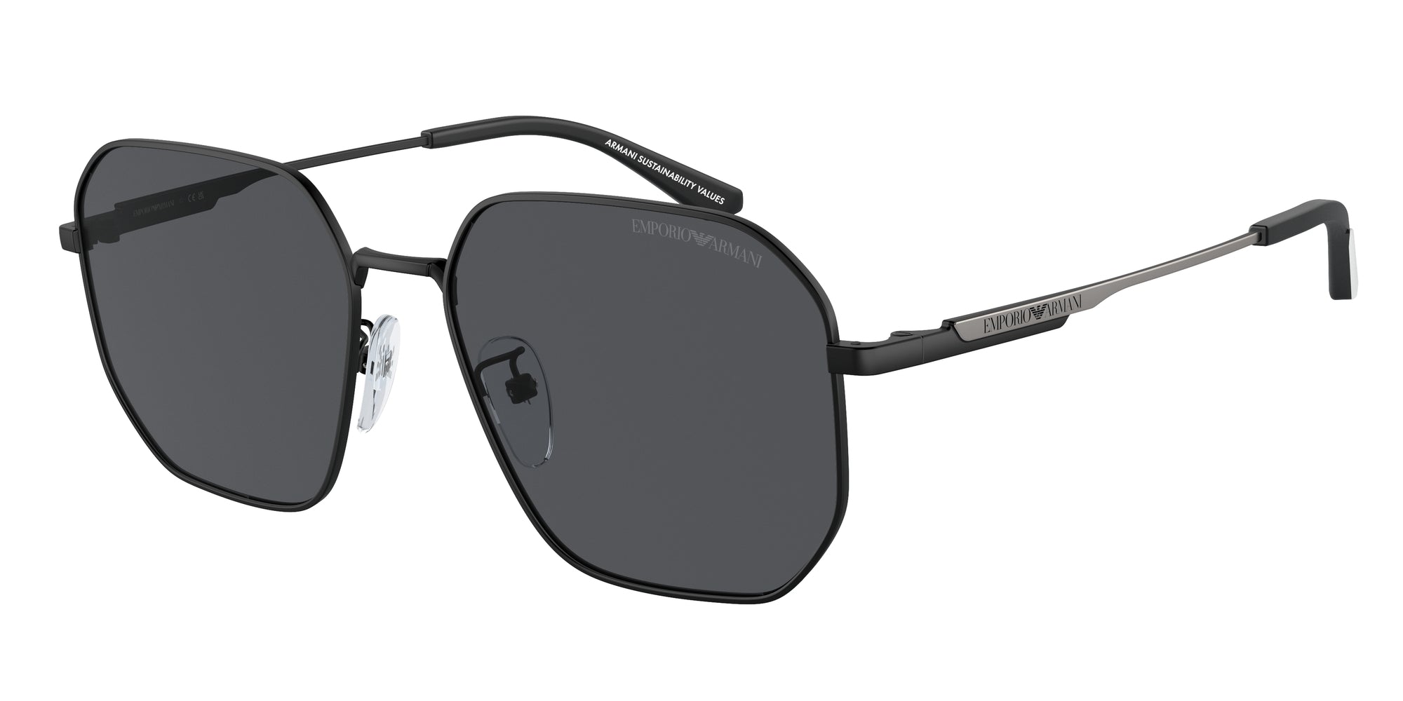 8056262078860 - Herren EA2154D 300187 Gläser SONNENBRILLEN Metall Schwarz Grau Pilot Normal 8056262078860 - Herren EA2154D 300187 Gläser SONNENBRILLEN Metall Schwarz Grau Pilot Normal