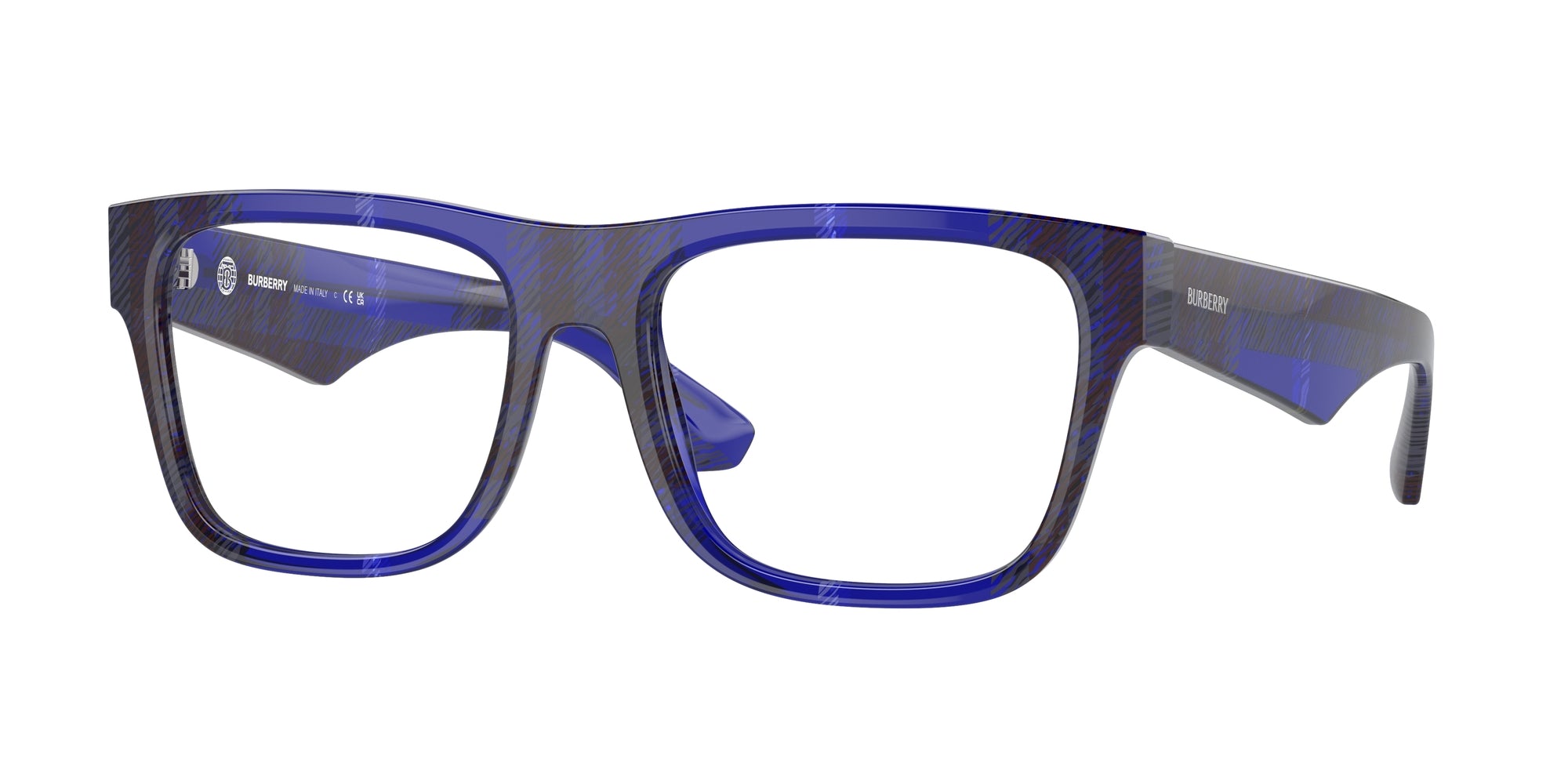 8056262080122 - Herren BE2411  4114 Rahmen von BRILLEN Acetat Blau Transparent Quadratisch Normal