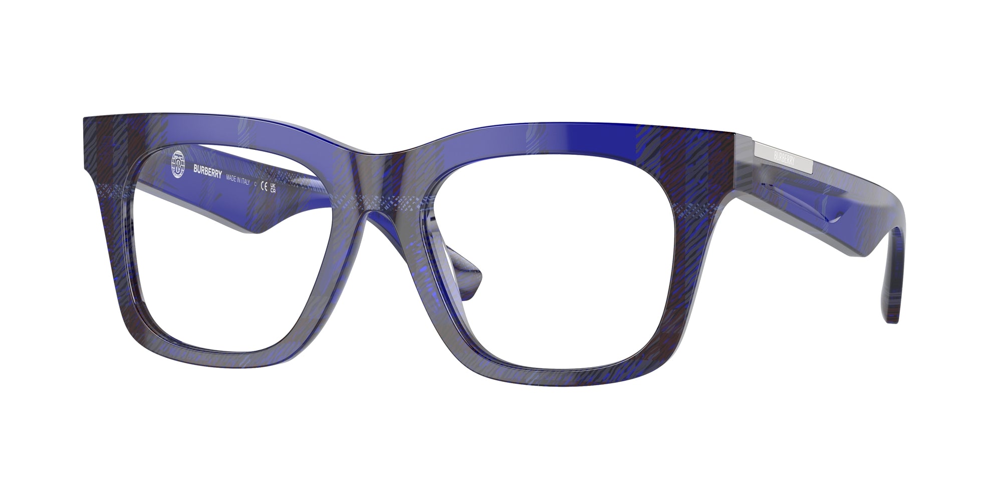 8056262080375 - Damen BE2407  4114 Rahmen von BRILLEN Acetat Blau Transparent Quadratisch Normal