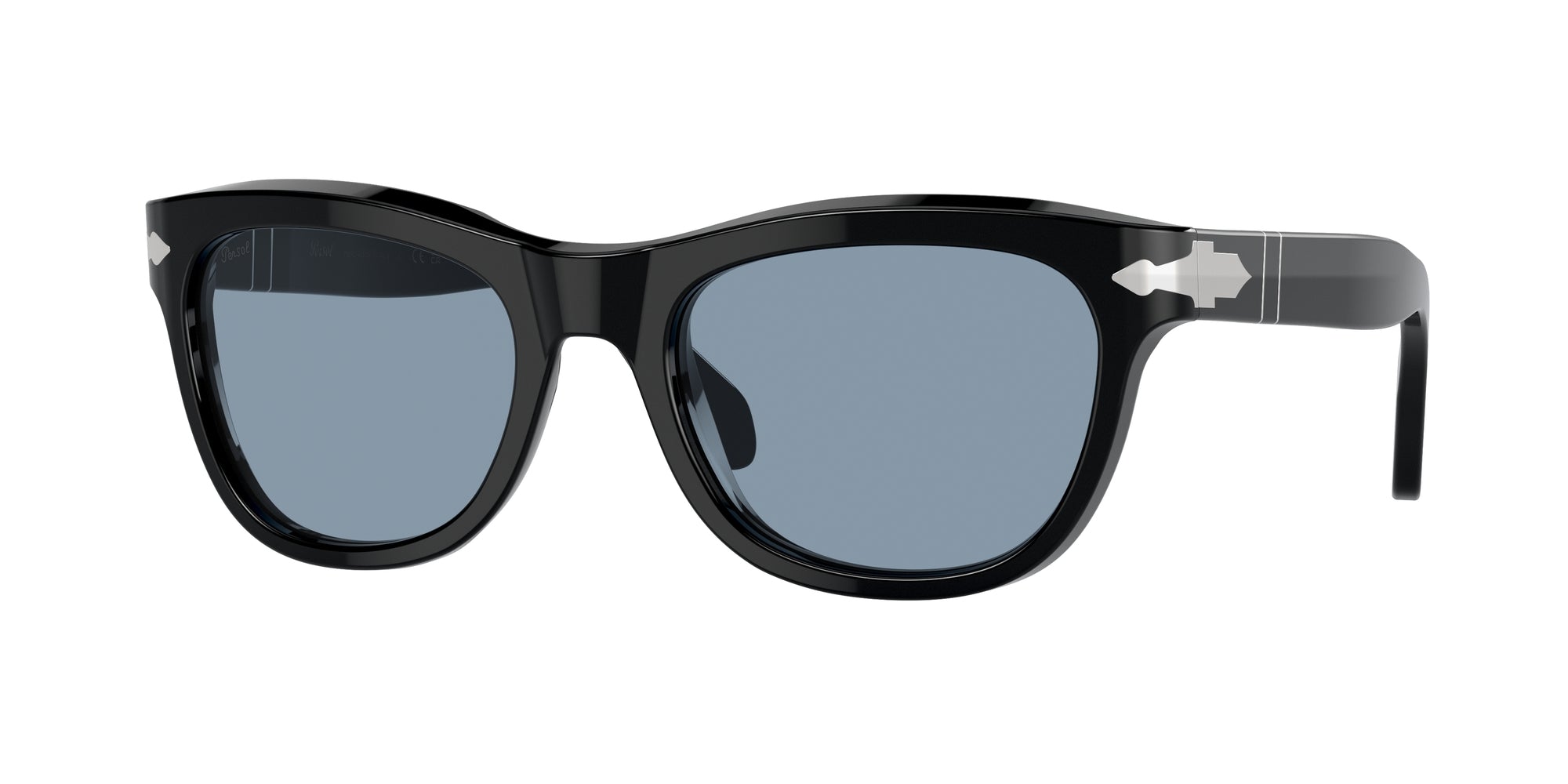 8056262080658 - Unisex PO0086S  95 56 Gläser SONNENBRILLEN Acetat Schwarz Blau Kissen Normal Anti -Reflex