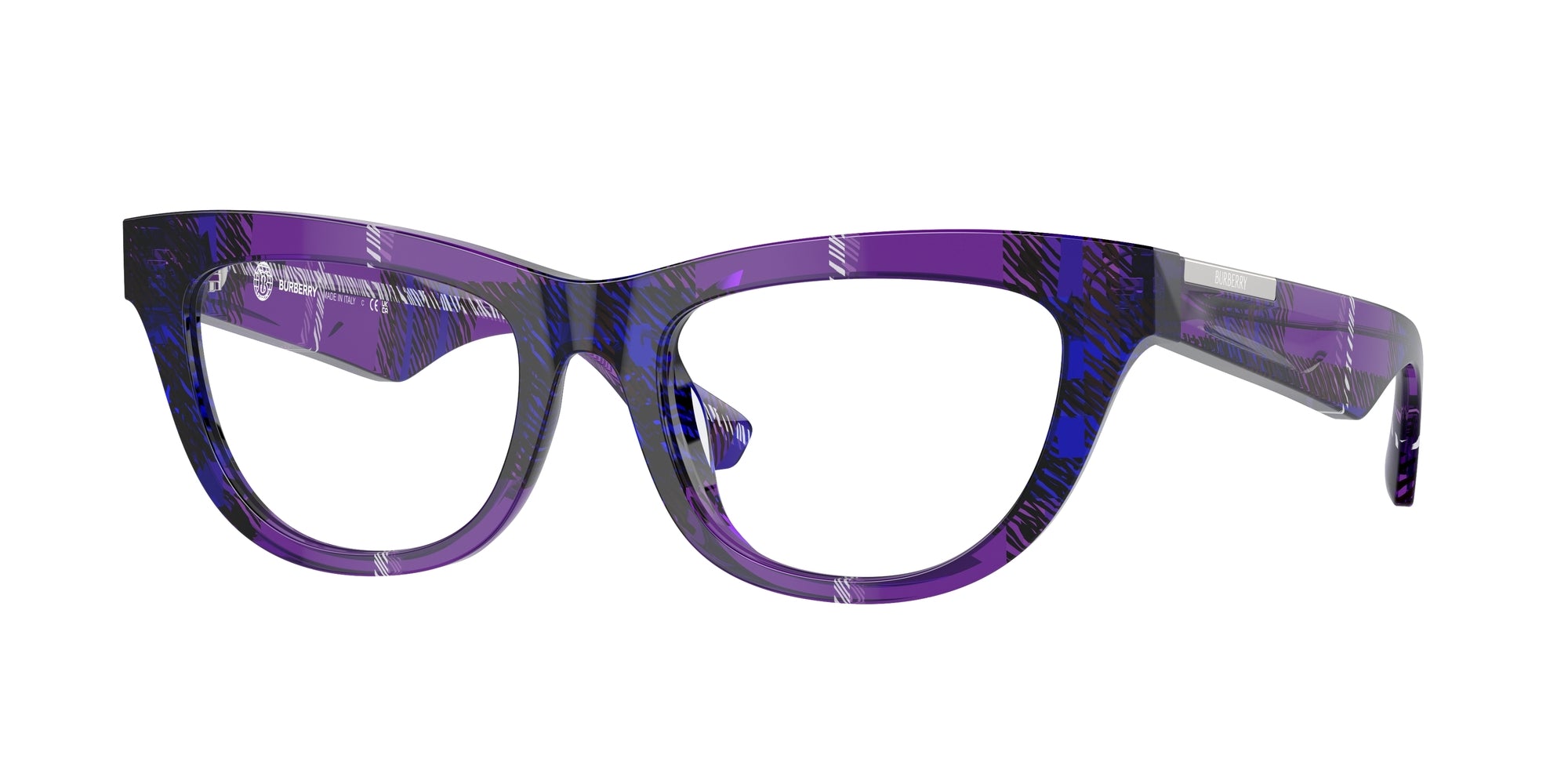 8056262080832 - Damen BE2406U  4113 Rahmen von BRILLEN Acetat Violett Transparent Quadratisch Normal