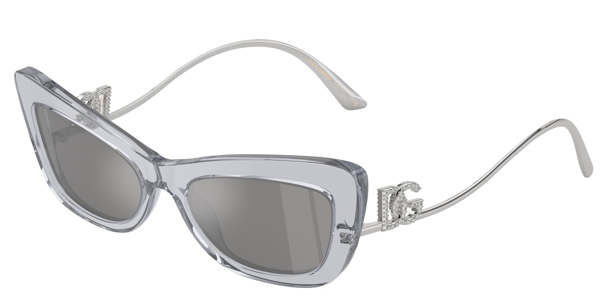 8056262082652 - Damen DG4467B  32916G Gläser SONNENBRILLEN Acetat Grau Grau Cat Eye Gespiegelt Gespiegelt