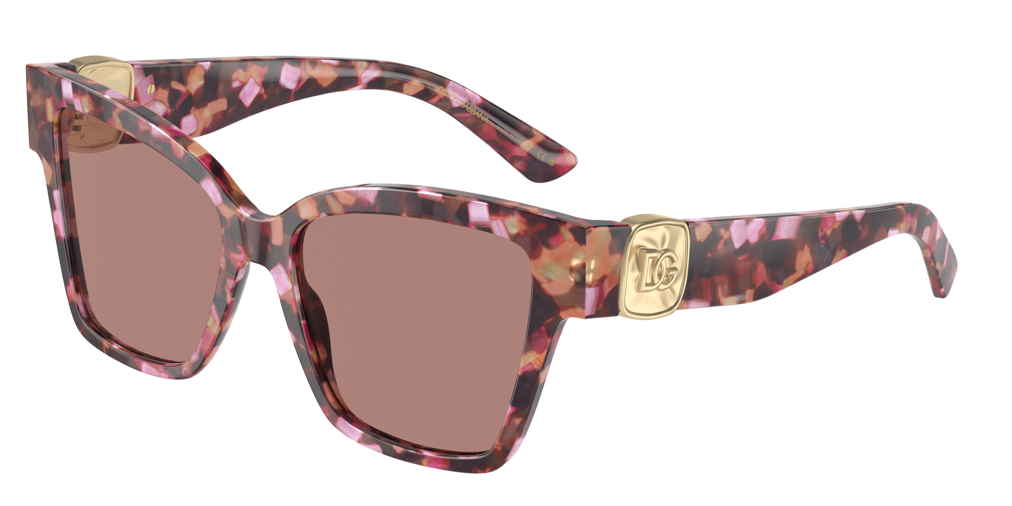 8056262083246 - Damen DG4470  344073 Gläser SONNENBRILLEN Acetat Rosa Braun Quadratisch Normal