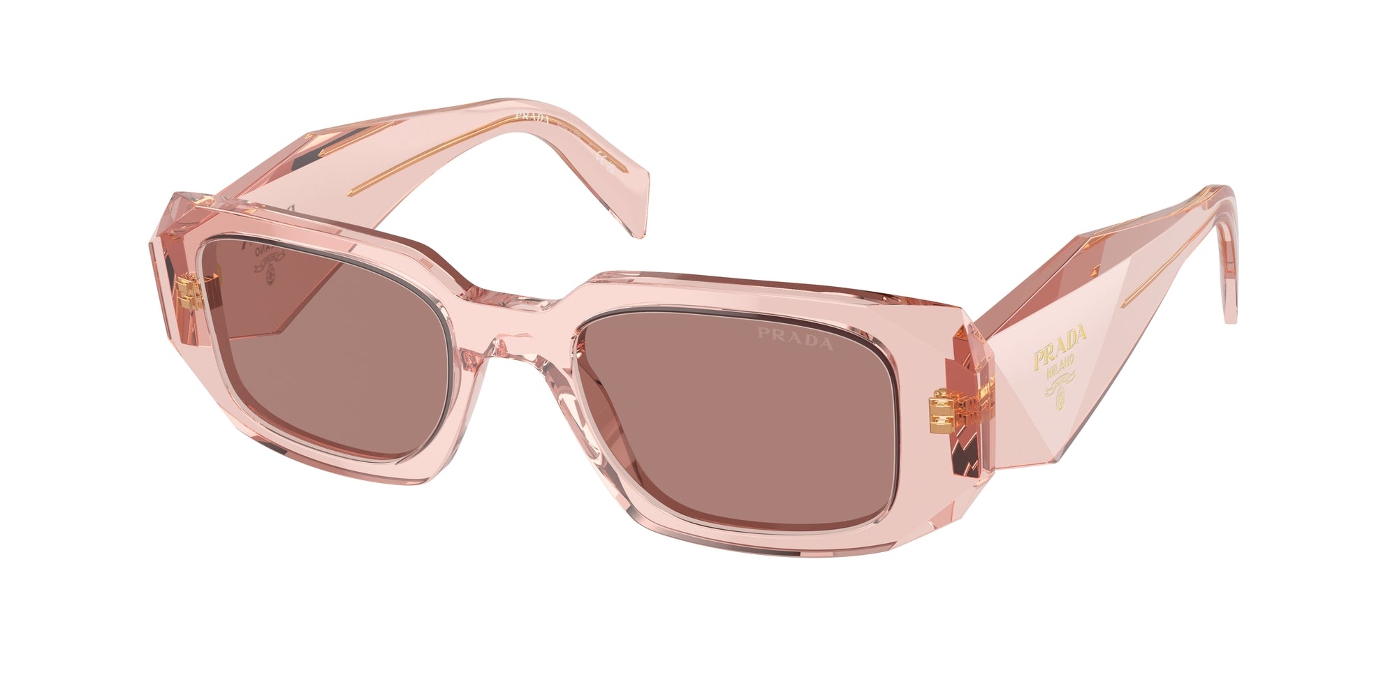 8056262083727 - Damen PR 17WS  19Q10D Gläser SONNENBRILLEN Acetat Rosa Braun Quadratisch Normal