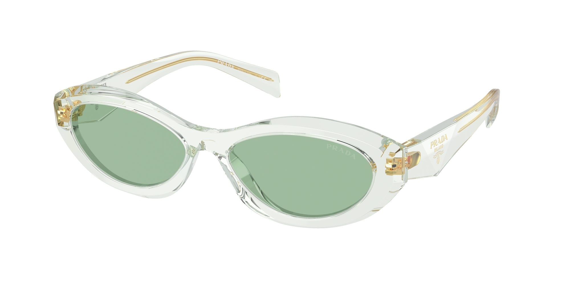 8056262083932 - Damen PR 26ZS  14R20E Gläser SONNENBRILLEN Acetat Transparent Grün Geometrisch Normal