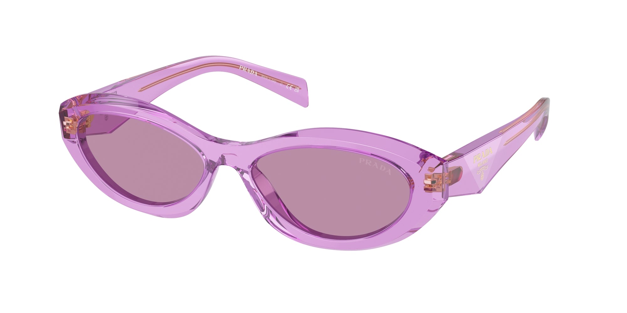 8056262083949 - Damen PR 26ZS  13R07Q Gläser SONNENBRILLEN Acetat Violett Violett Geometrisch Normal Spiegel