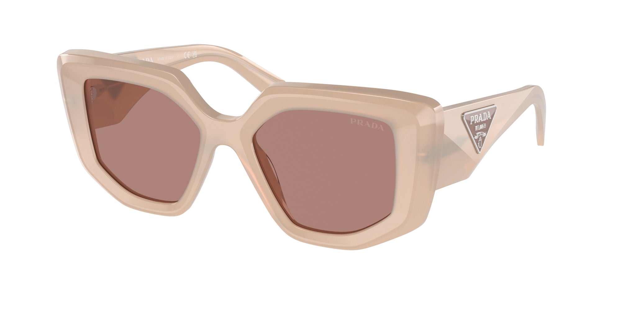 8056262084069 - Damen PR 14ZS  19R10D Gläser SONNENBRILLEN Acetat Beige Braun Geometrisch Normal