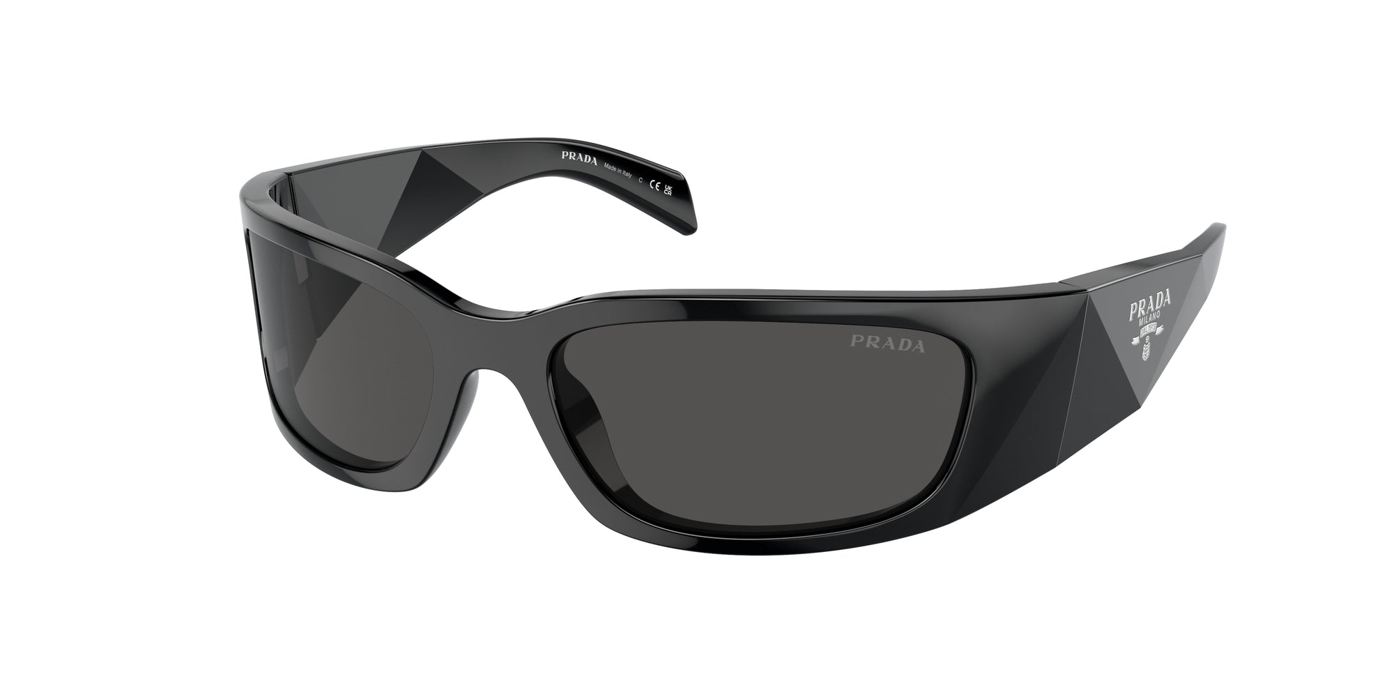 8056262084090 - Herren PR A19S  1AB5S0 Gläser SONNENBRILLEN Acetat Schwarz Grau Schmetterling Normal