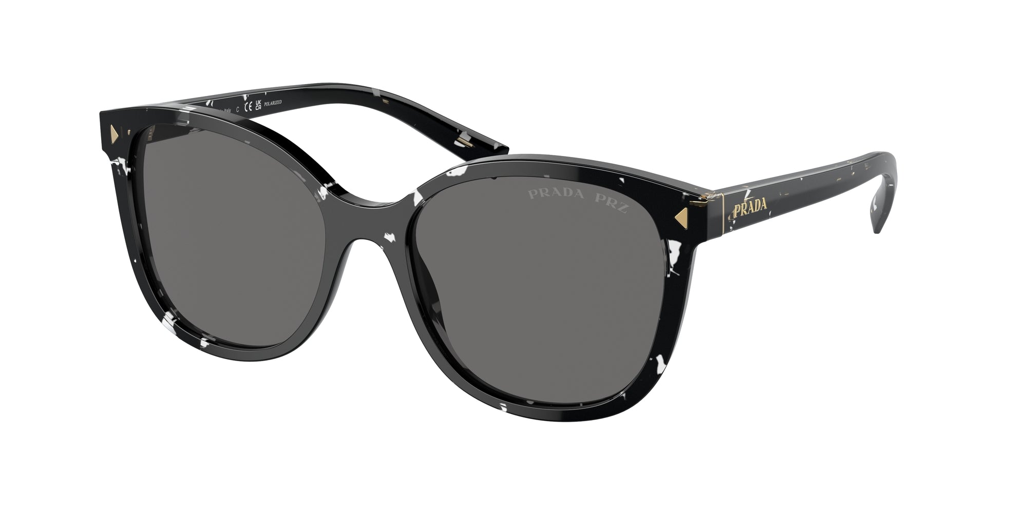 8056262084335 - Damen PR 22ZS  15S5Z1 Gläser SONNENBRILLEN Acetat Schwarz Grau Quadratisch Polarisiert