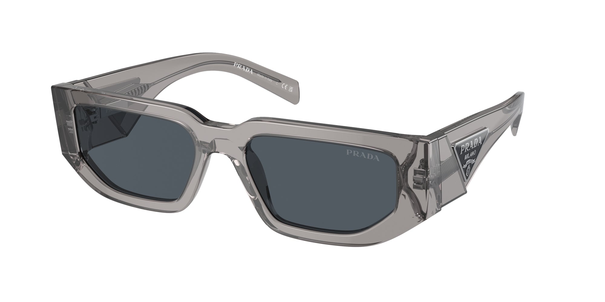 8056262084991 - Herren PR 09ZS  18S09T Gläser SONNENBRILLEN Acetat Grau Grau Quadratisch Normal