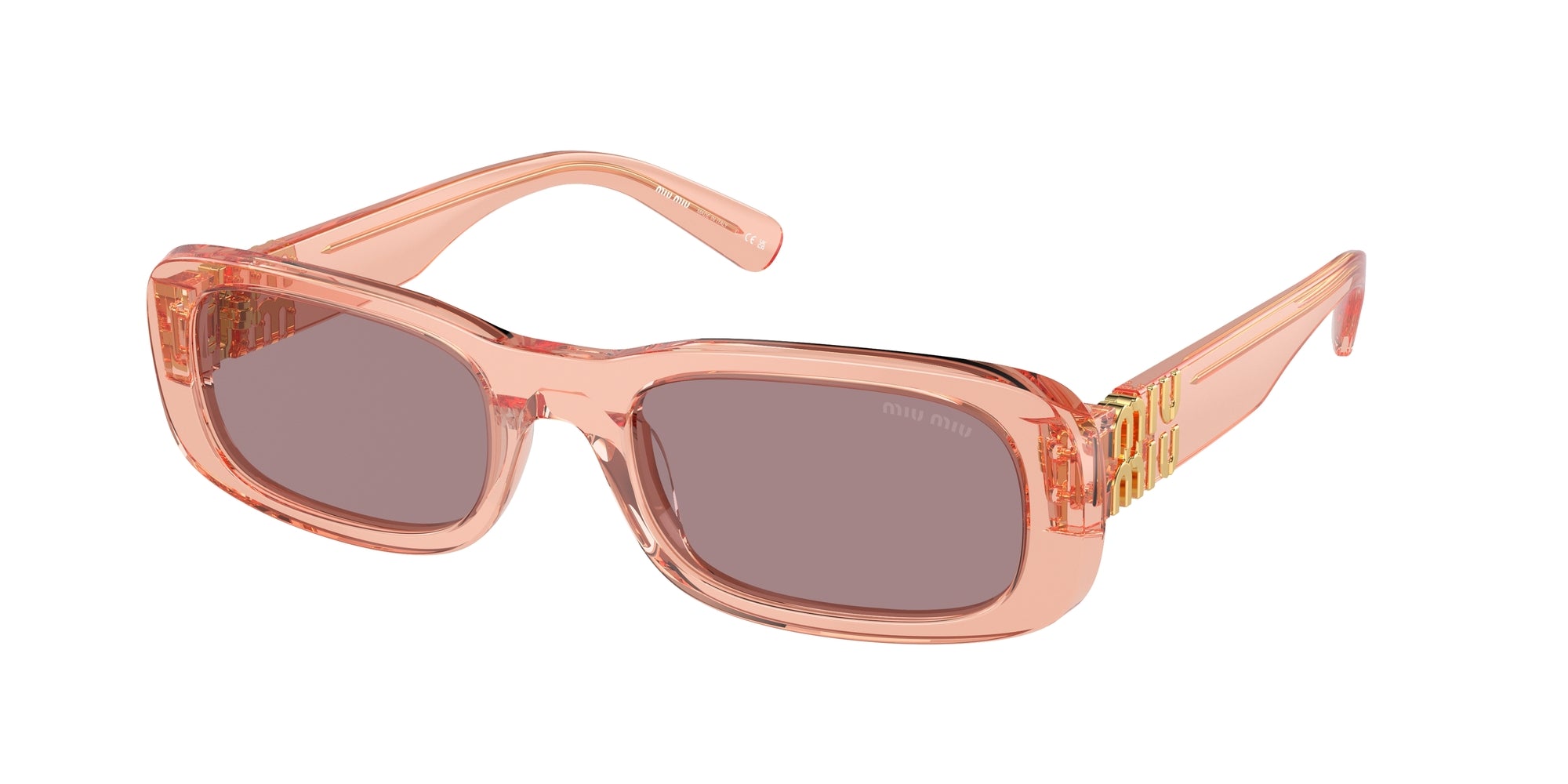 8056262087466 - Damen MU 08ZS  13T06I Gläser SONNENBRILLEN Acetat Rosa Braun Quadratisch Normal