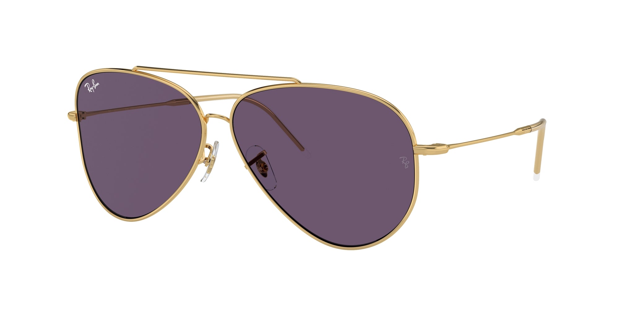 8056262096611 - Unisex RBR0101S AVIATOR REVERSE 001 1A Gläser SONNENBRILLEN Metall Gold Violett Pilot Normal