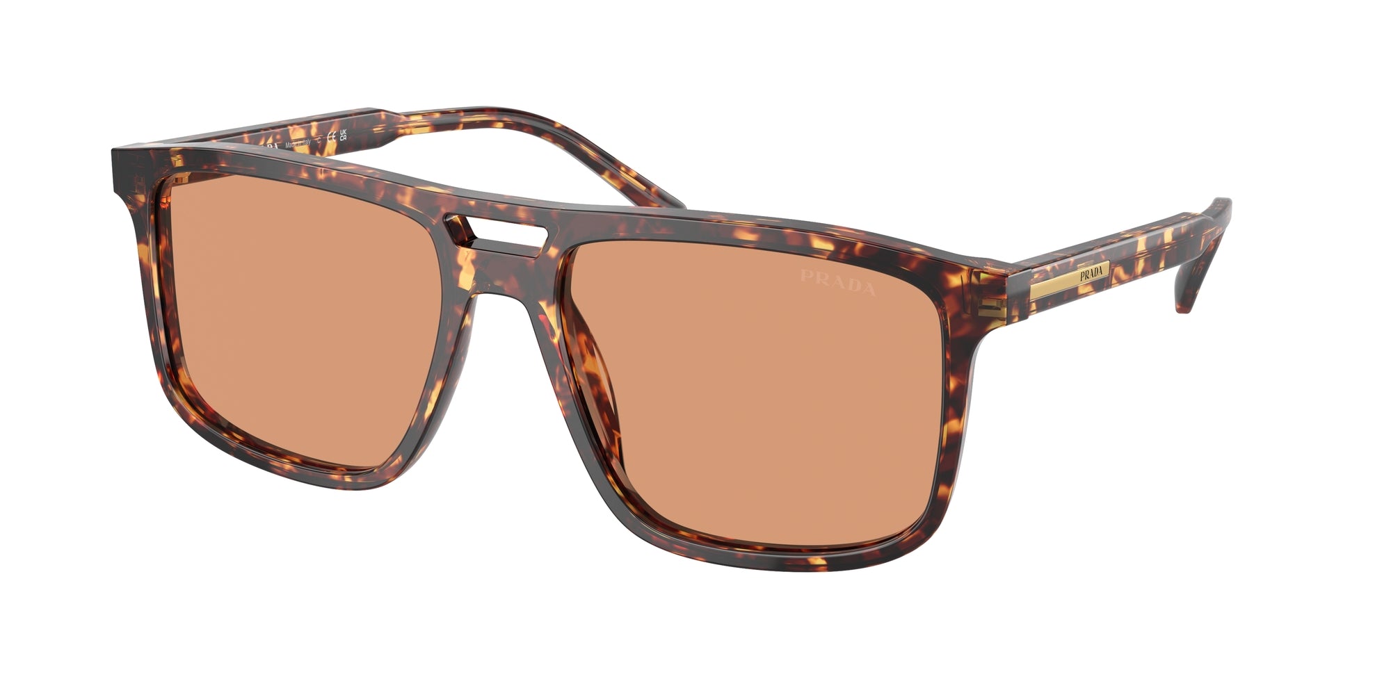 8056262132838 - Herren PR A22S  14O07V Gläser SONNENBRILLEN Acetat Schildkröte Orange Quadratisch Normal