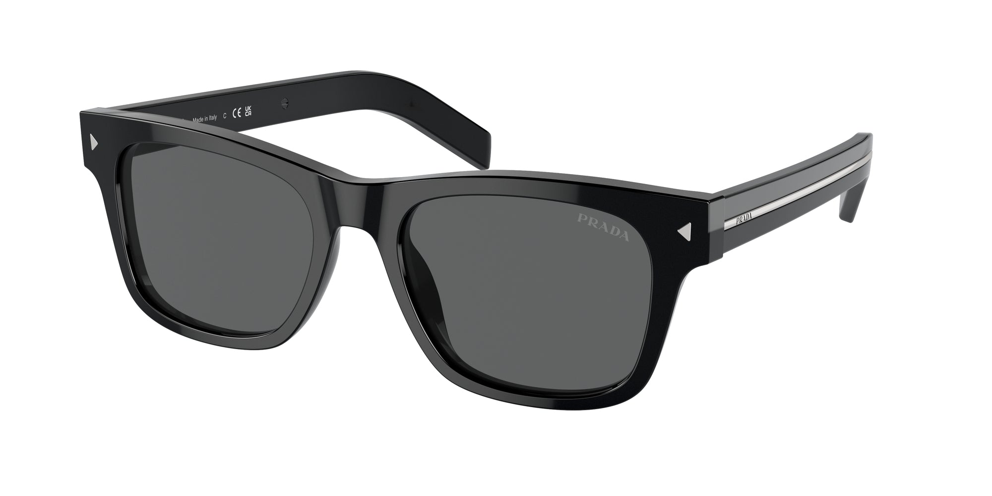 8056262134627 - Herren PR A17S  16K731 Gläser SONNENBRILLEN Acetat Schwarz Grau Quadratisch Normal