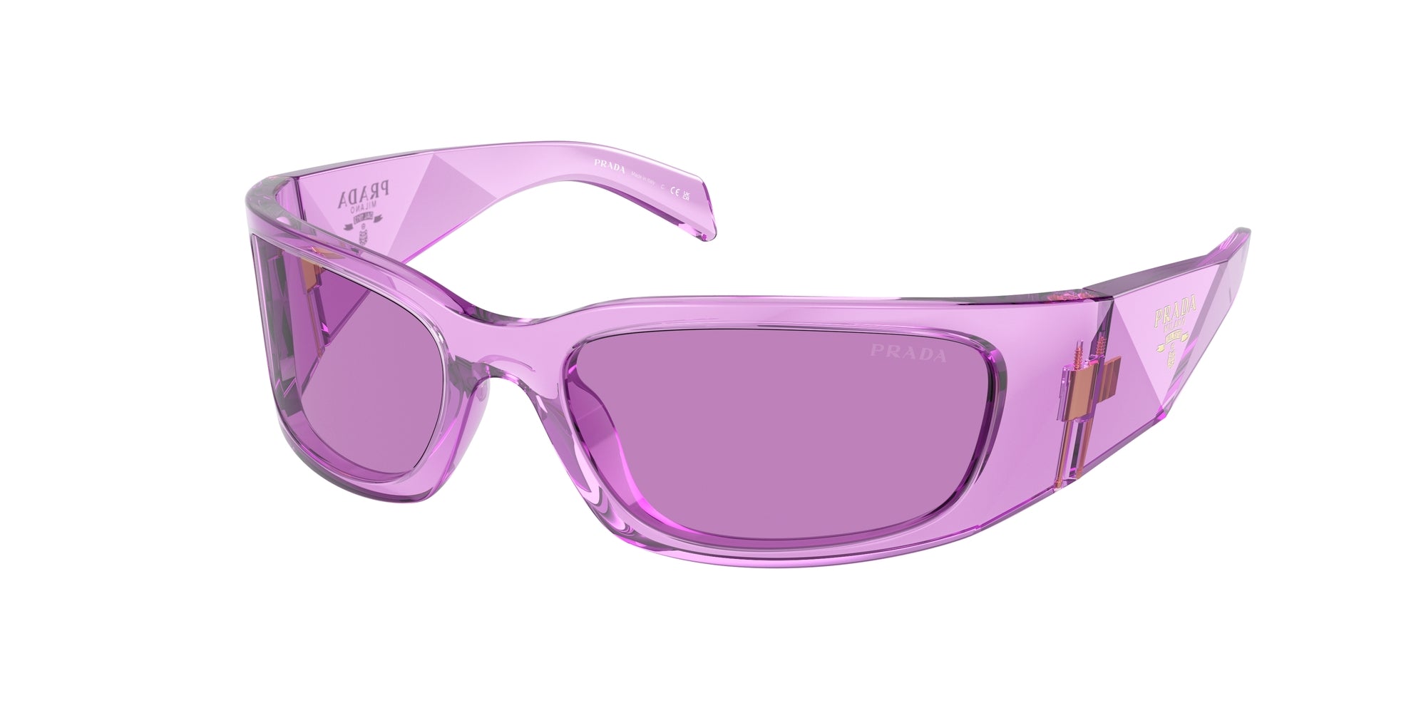 8056262140871 - Damen PR A14S  13R30G Gläser SONNENBRILLEN Acetat Transparent Violett Schmetterling Normal